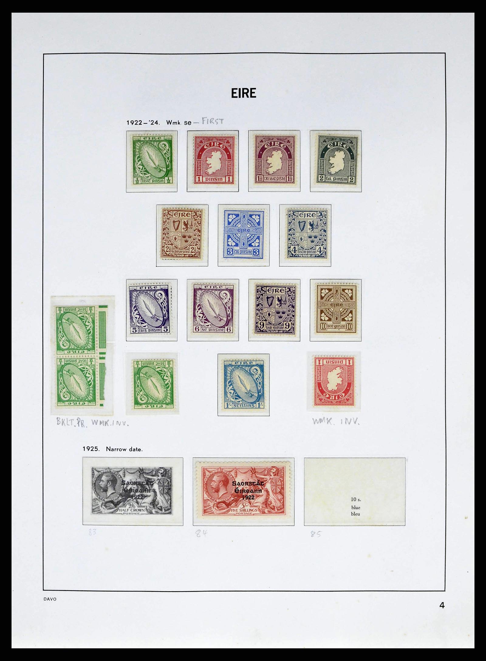 38330 0003 - Postzegelverzameling 38330 Ierland speciaalverzameling 1922-1966.