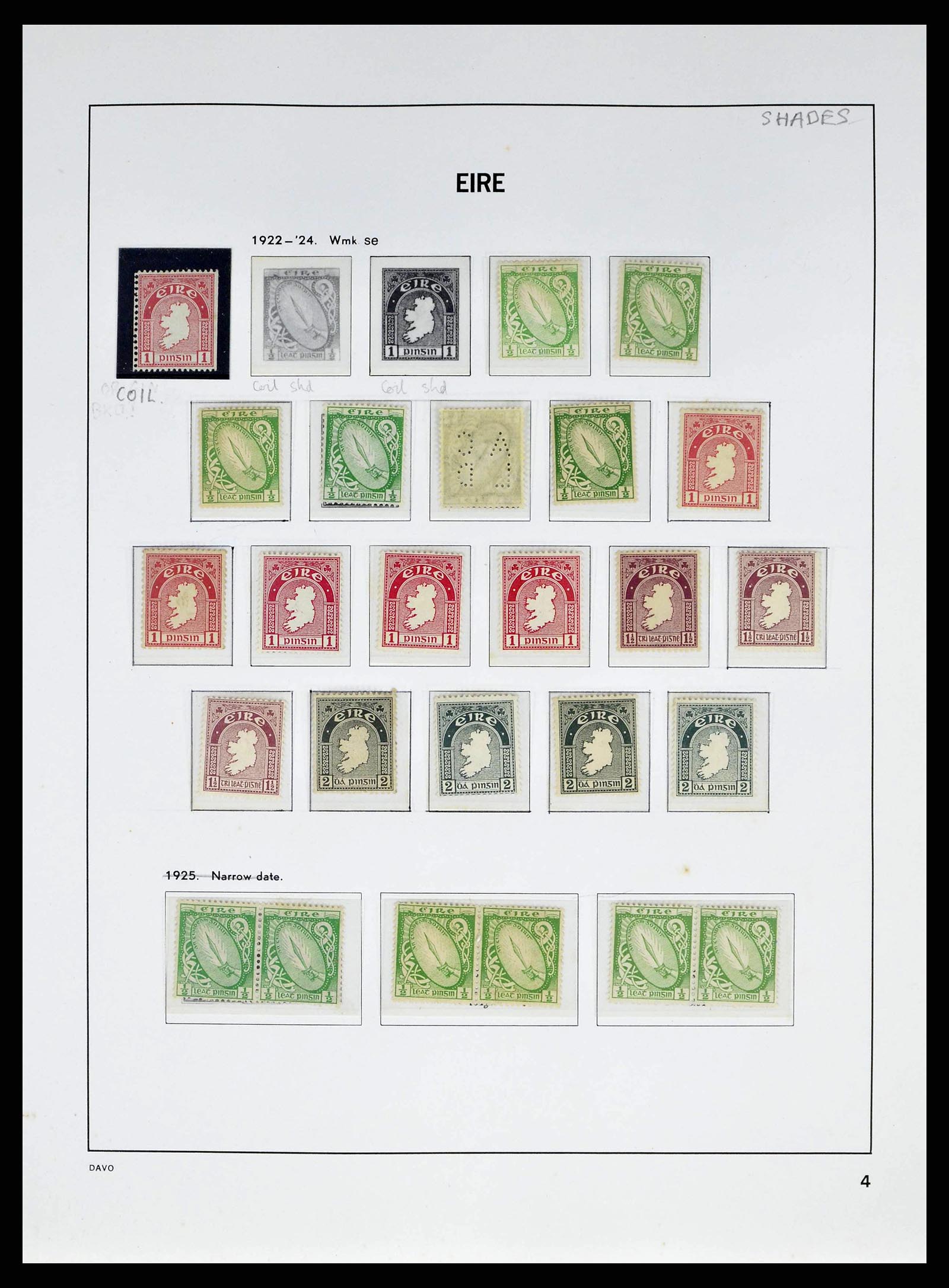 38330 0006 - Postzegelverzameling 38330 Ierland speciaalverzameling 1922-1966.