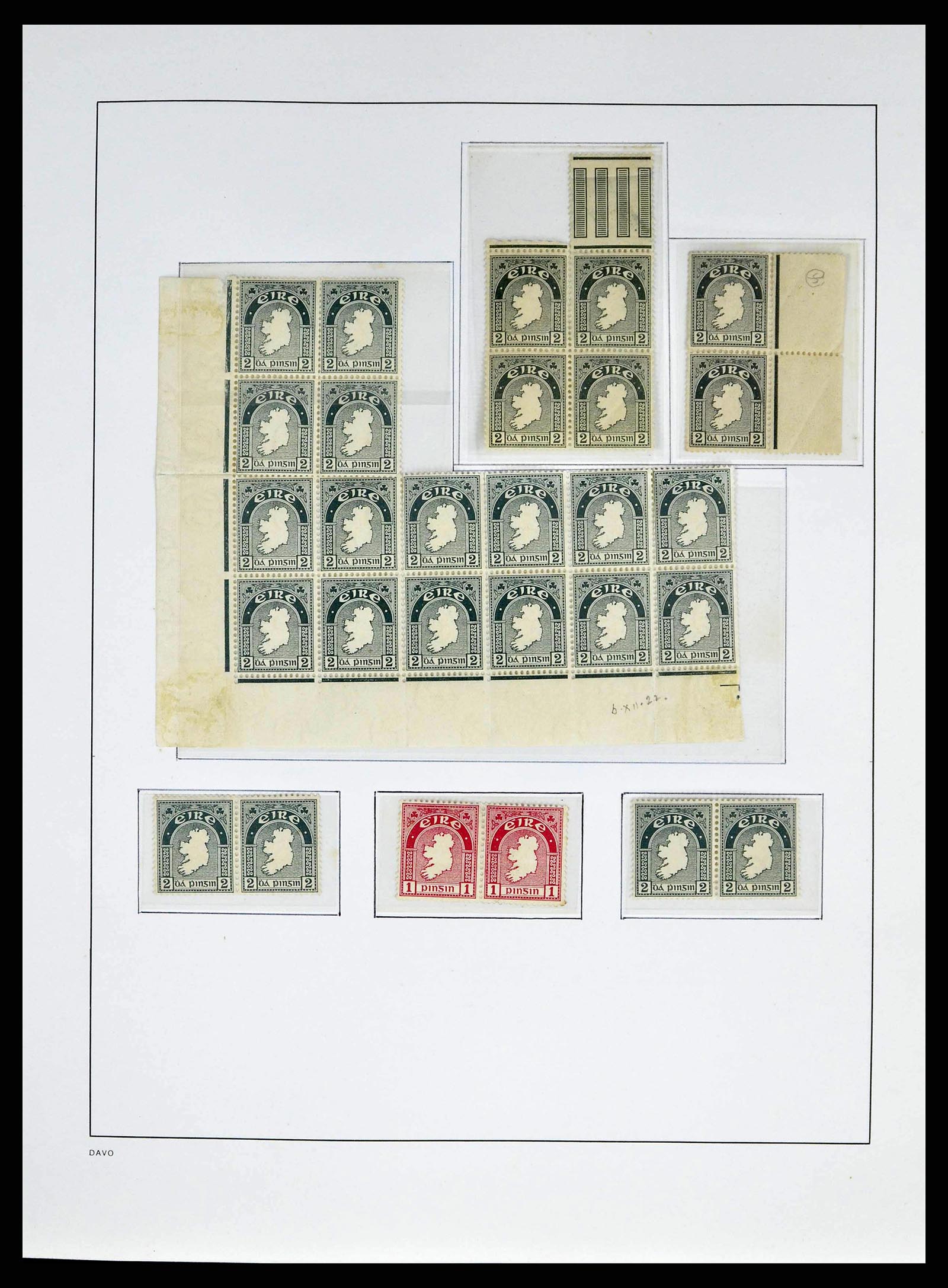 38330 0009 - Postzegelverzameling 38330 Ierland speciaalverzameling 1922-1966.