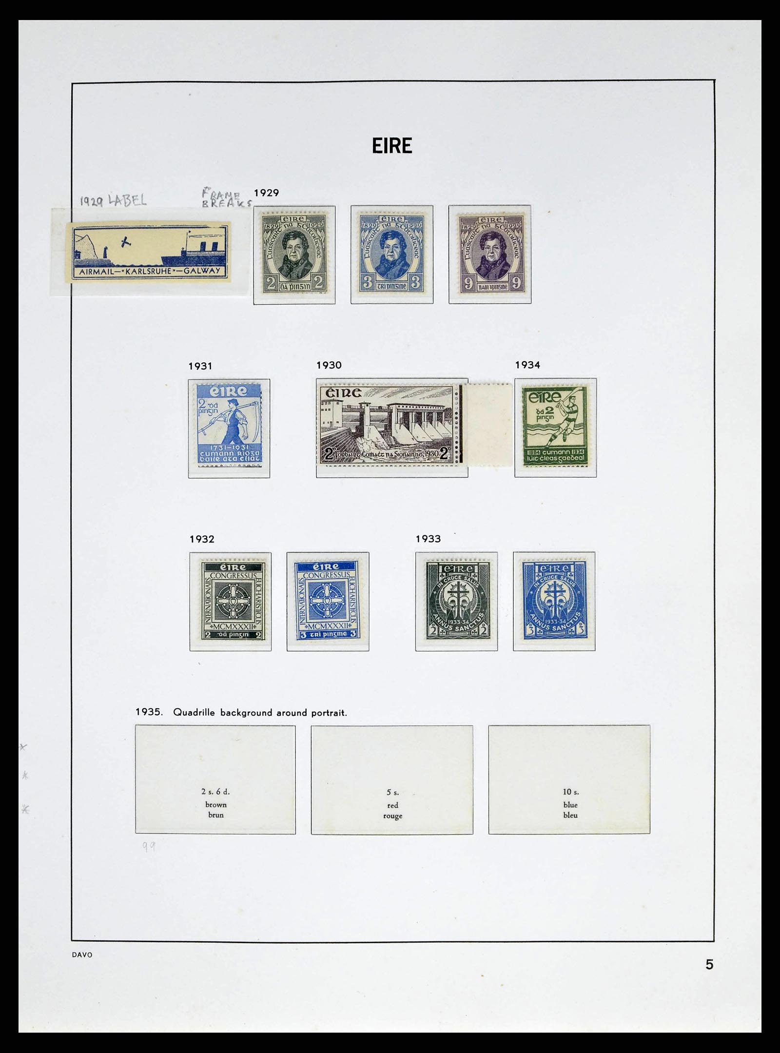 38330 0010 - Postzegelverzameling 38330 Ierland speciaalverzameling 1922-1966.