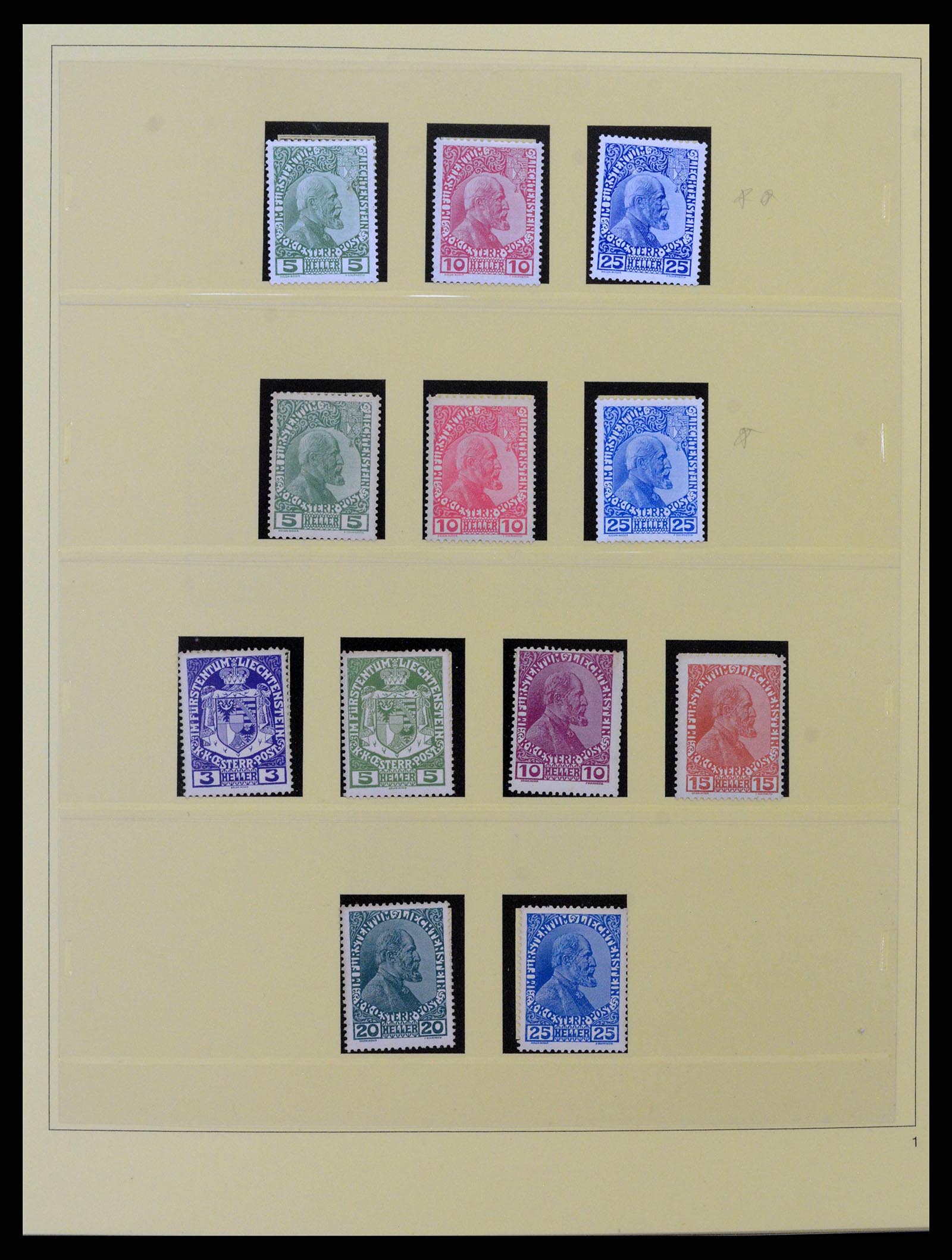38332 0001 - Stamp collection 38332 Liechtenstein 1912-1960.