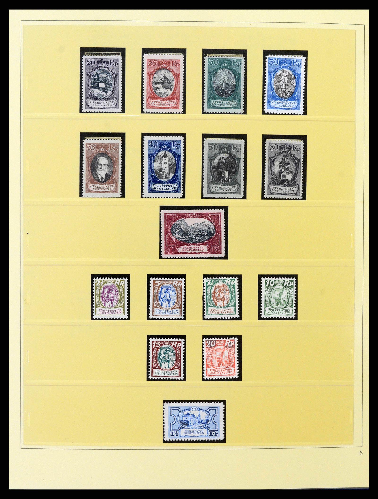 38332 0005 - Postzegelverzameling 38332 Liechtenstein 1912-1960.