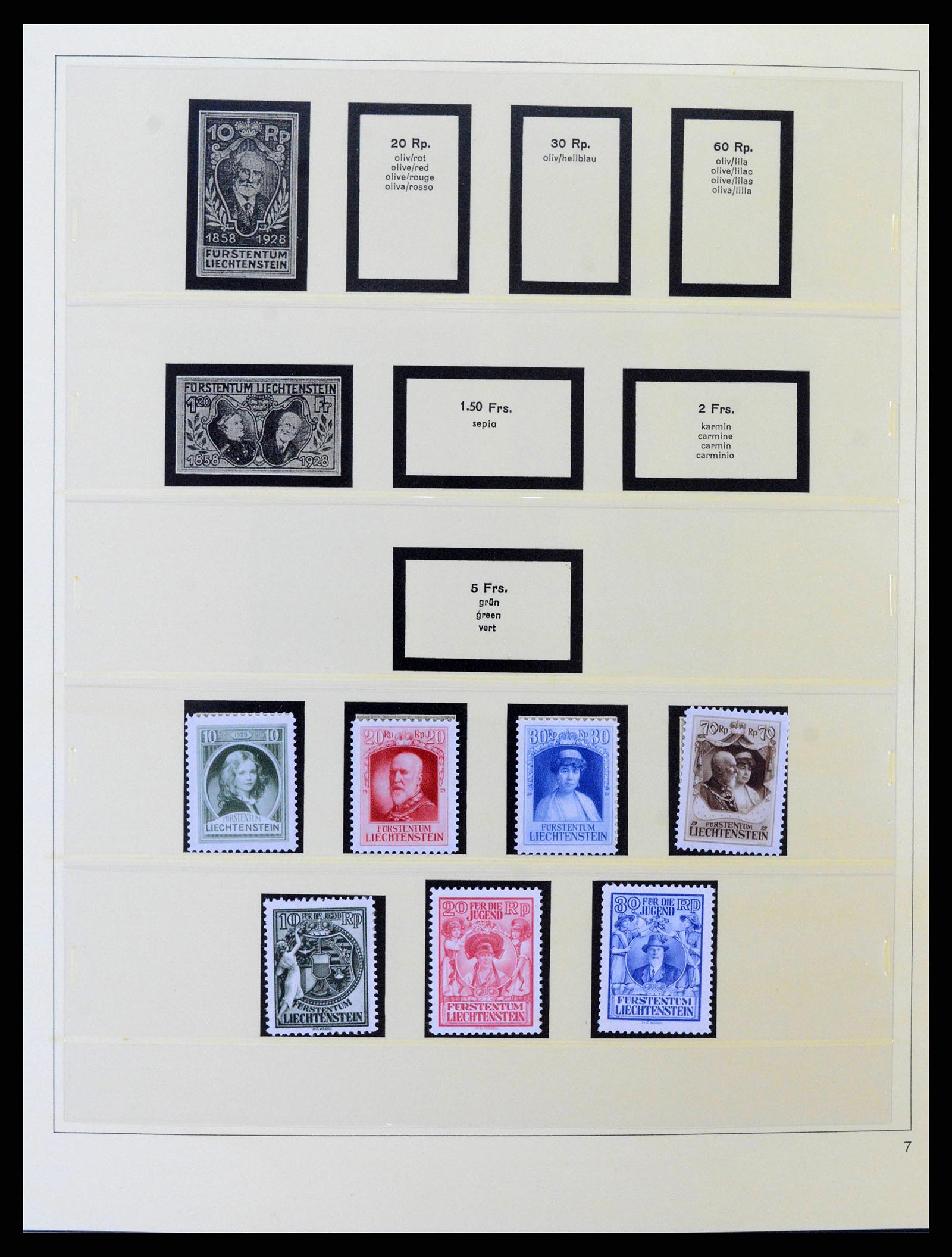 38332 0007 - Postzegelverzameling 38332 Liechtenstein 1912-1960.