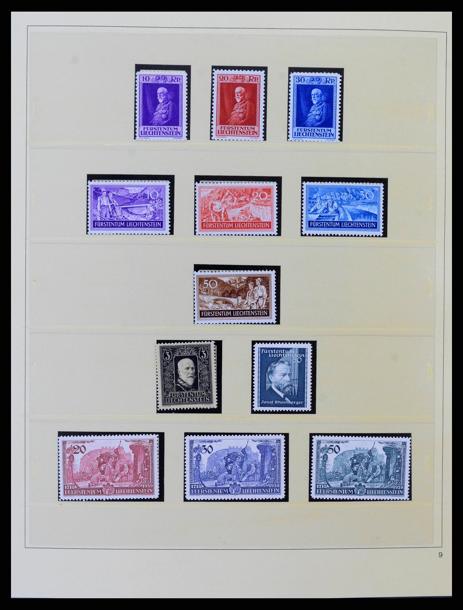 38332 0008 - Postzegelverzameling 38332 Liechtenstein 1912-1960.
