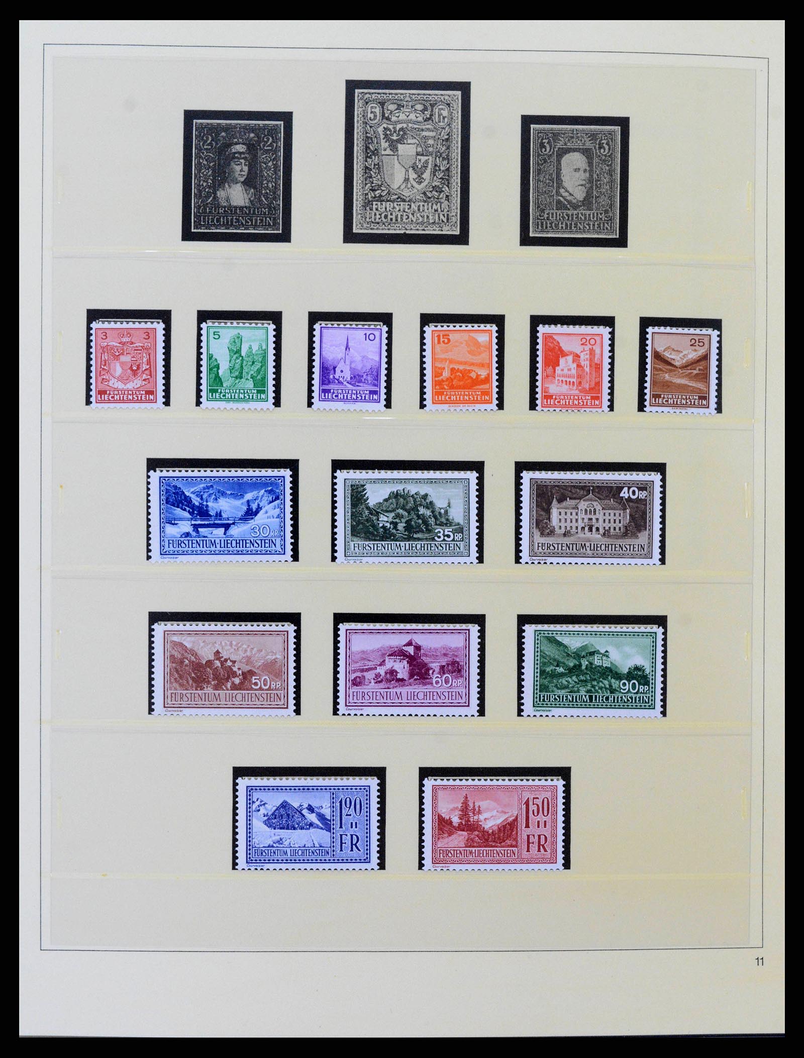 38332 0009 - Postzegelverzameling 38332 Liechtenstein 1912-1960.