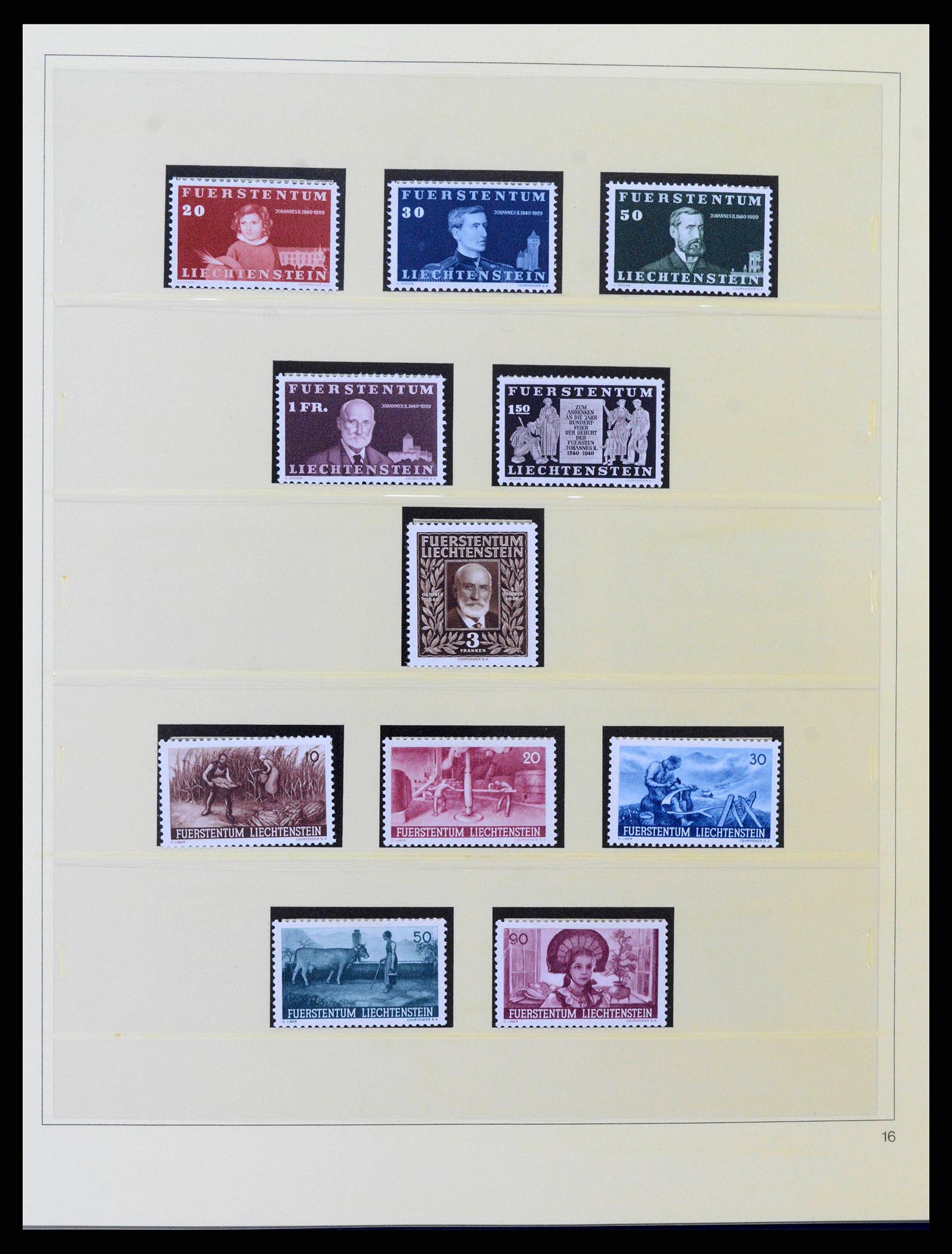 38332 0014 - Postzegelverzameling 38332 Liechtenstein 1912-1960.