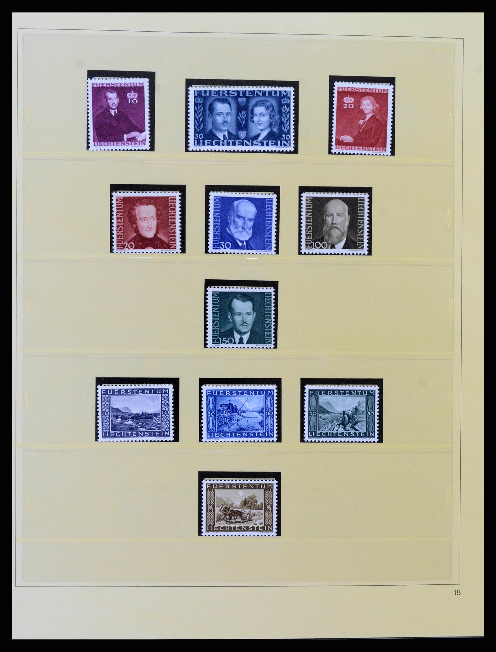 38332 0016 - Postzegelverzameling 38332 Liechtenstein 1912-1960.