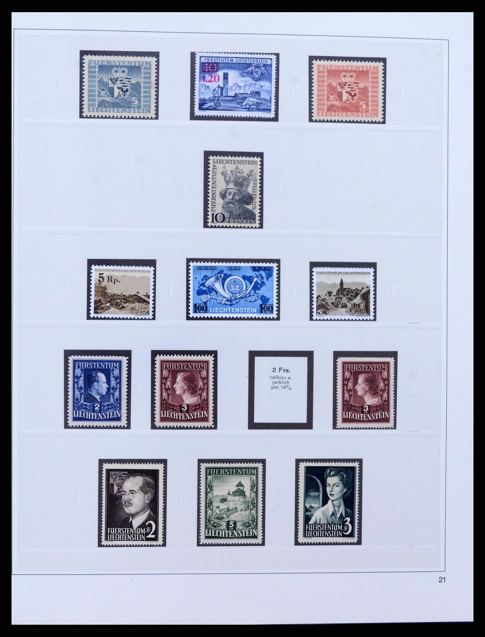 38332 0019 - Postzegelverzameling 38332 Liechtenstein 1912-1960.