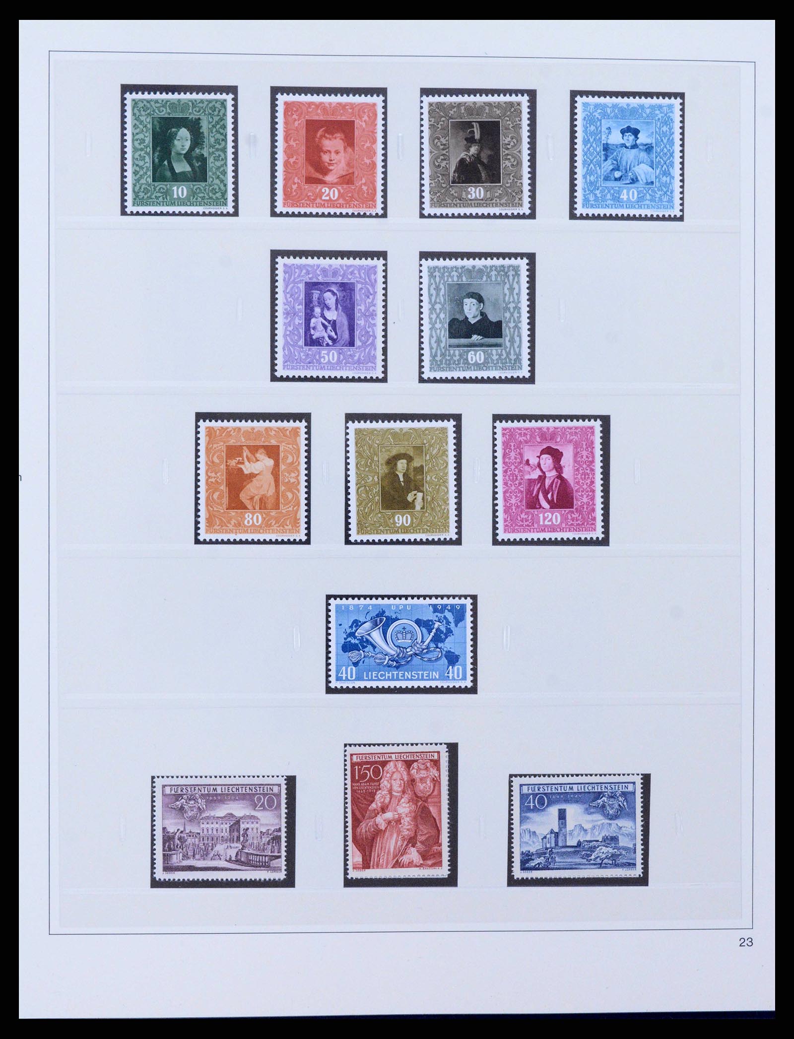 38332 0021 - Postzegelverzameling 38332 Liechtenstein 1912-1960.