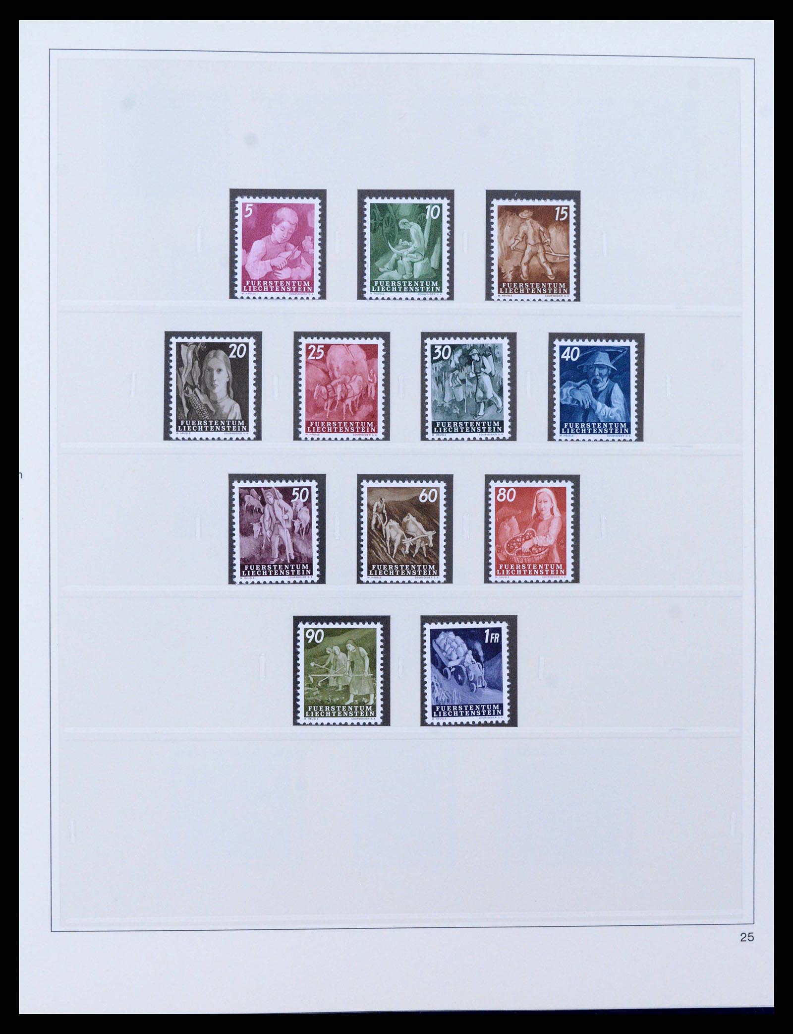 38332 0023 - Postzegelverzameling 38332 Liechtenstein 1912-1960.