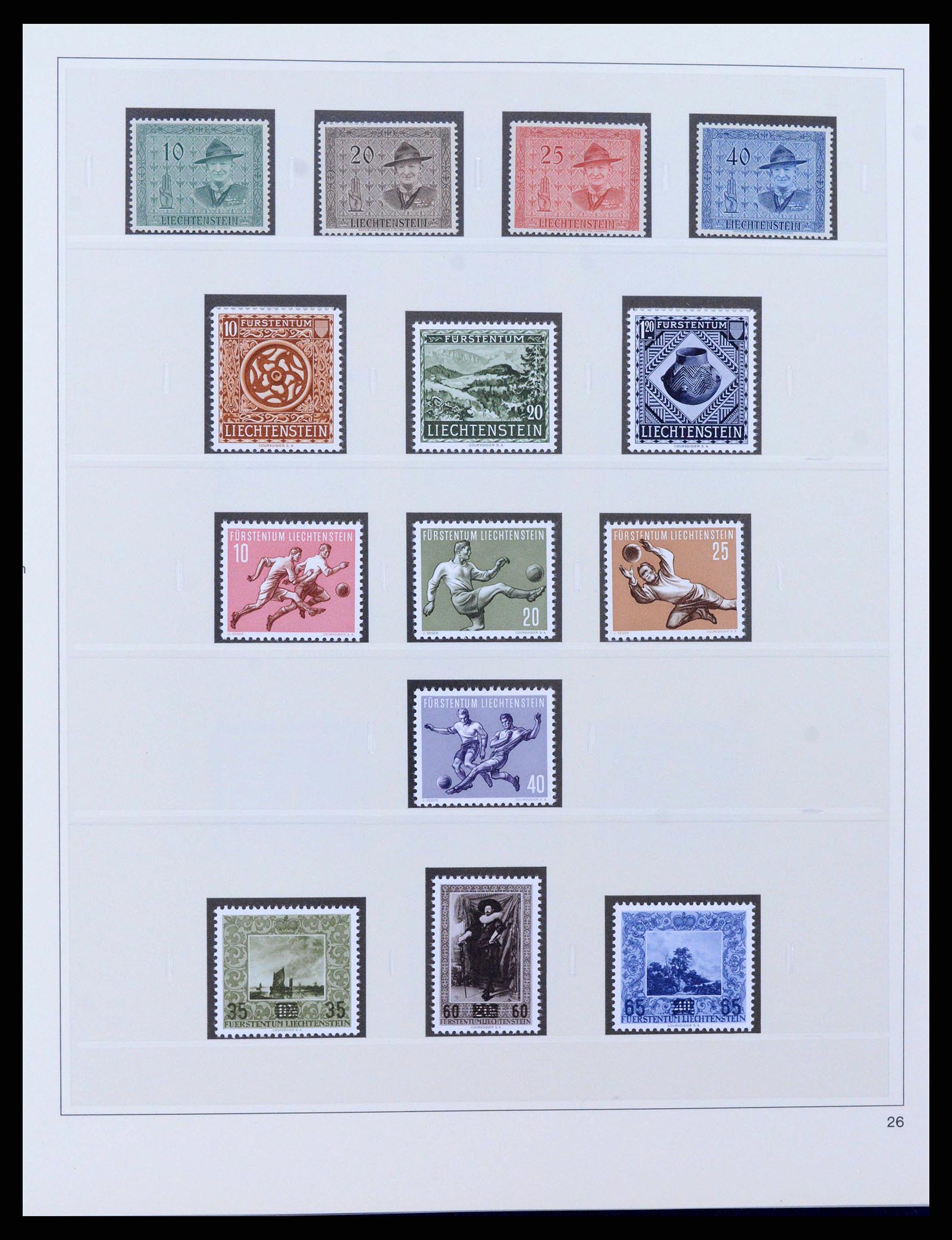 38332 0024 - Postzegelverzameling 38332 Liechtenstein 1912-1960.