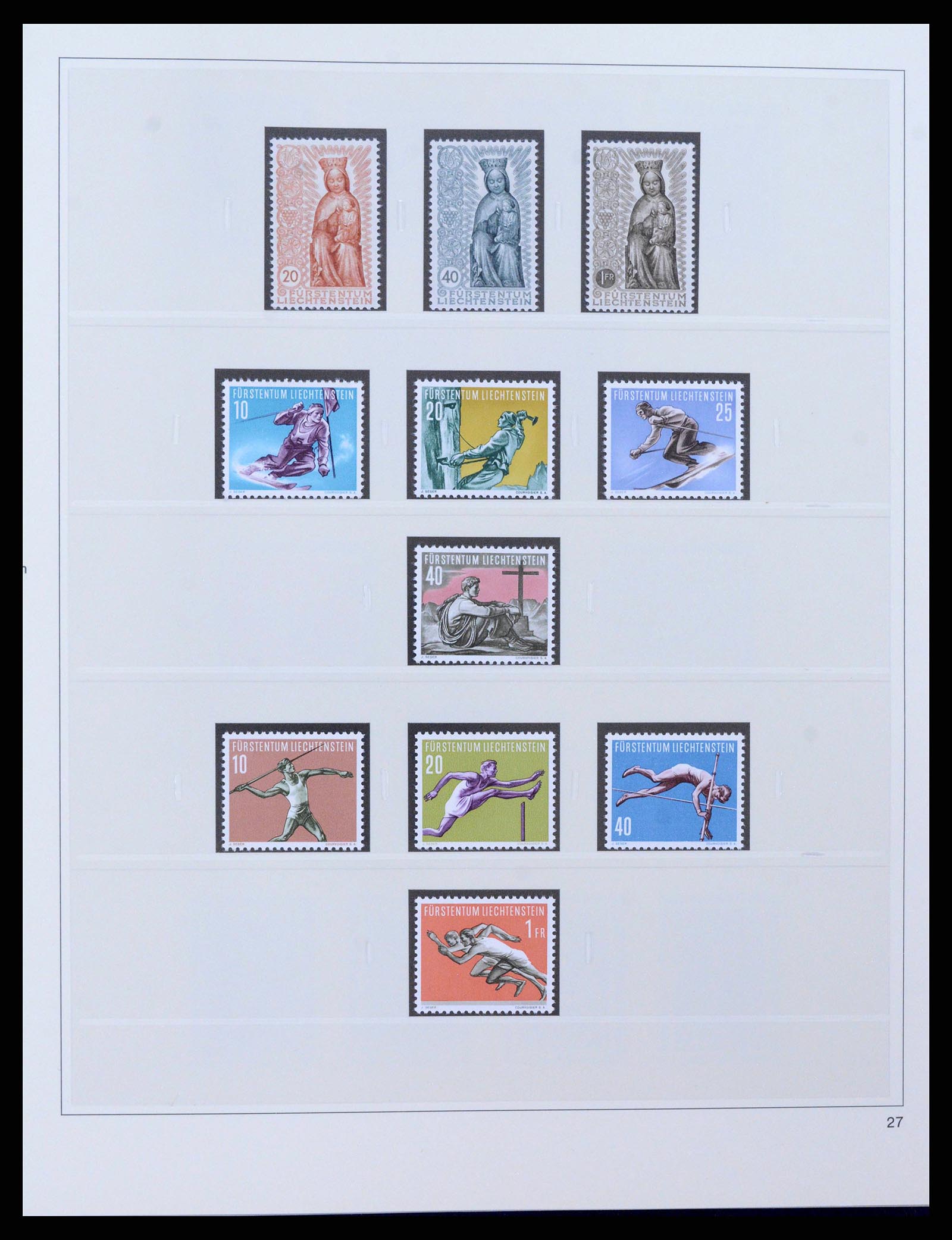 38332 0025 - Postzegelverzameling 38332 Liechtenstein 1912-1960.