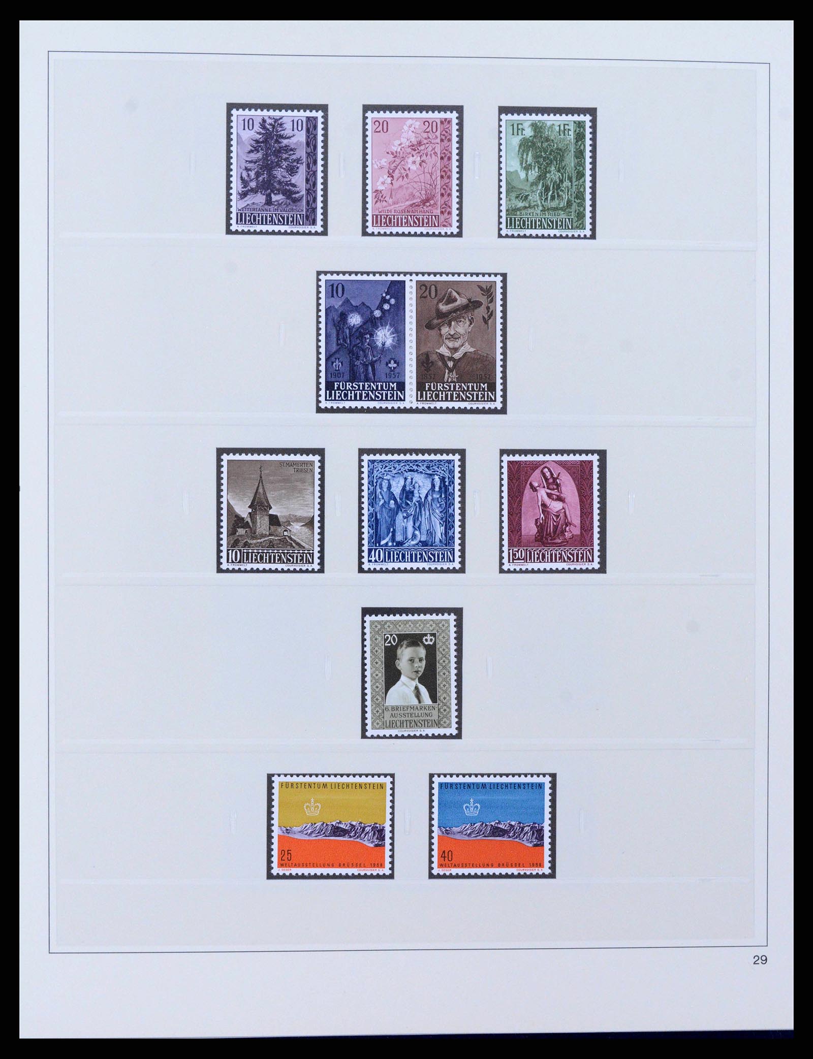 38332 0027 - Postzegelverzameling 38332 Liechtenstein 1912-1960.