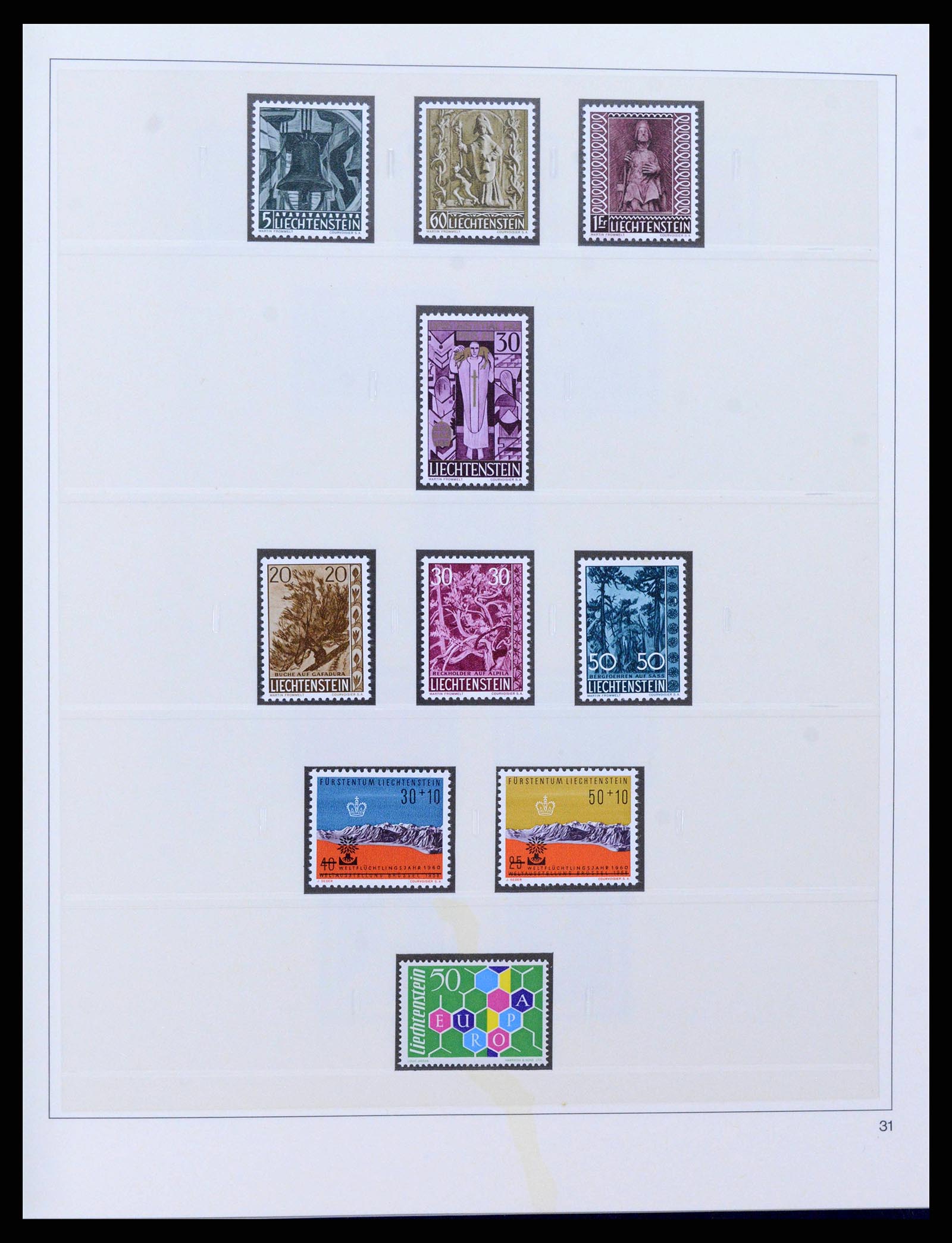 38332 0029 - Postzegelverzameling 38332 Liechtenstein 1912-1960.