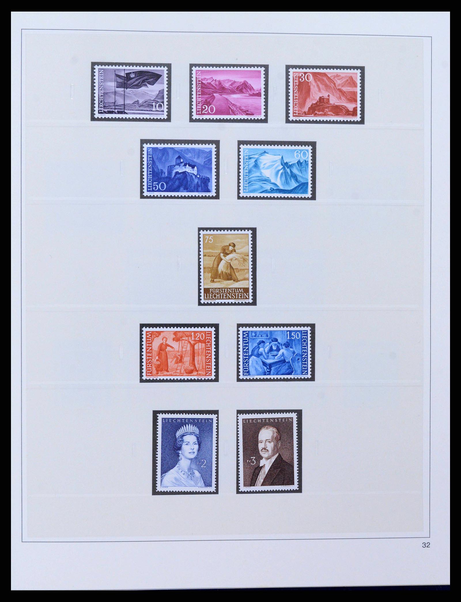 38332 0030 - Postzegelverzameling 38332 Liechtenstein 1912-1960.