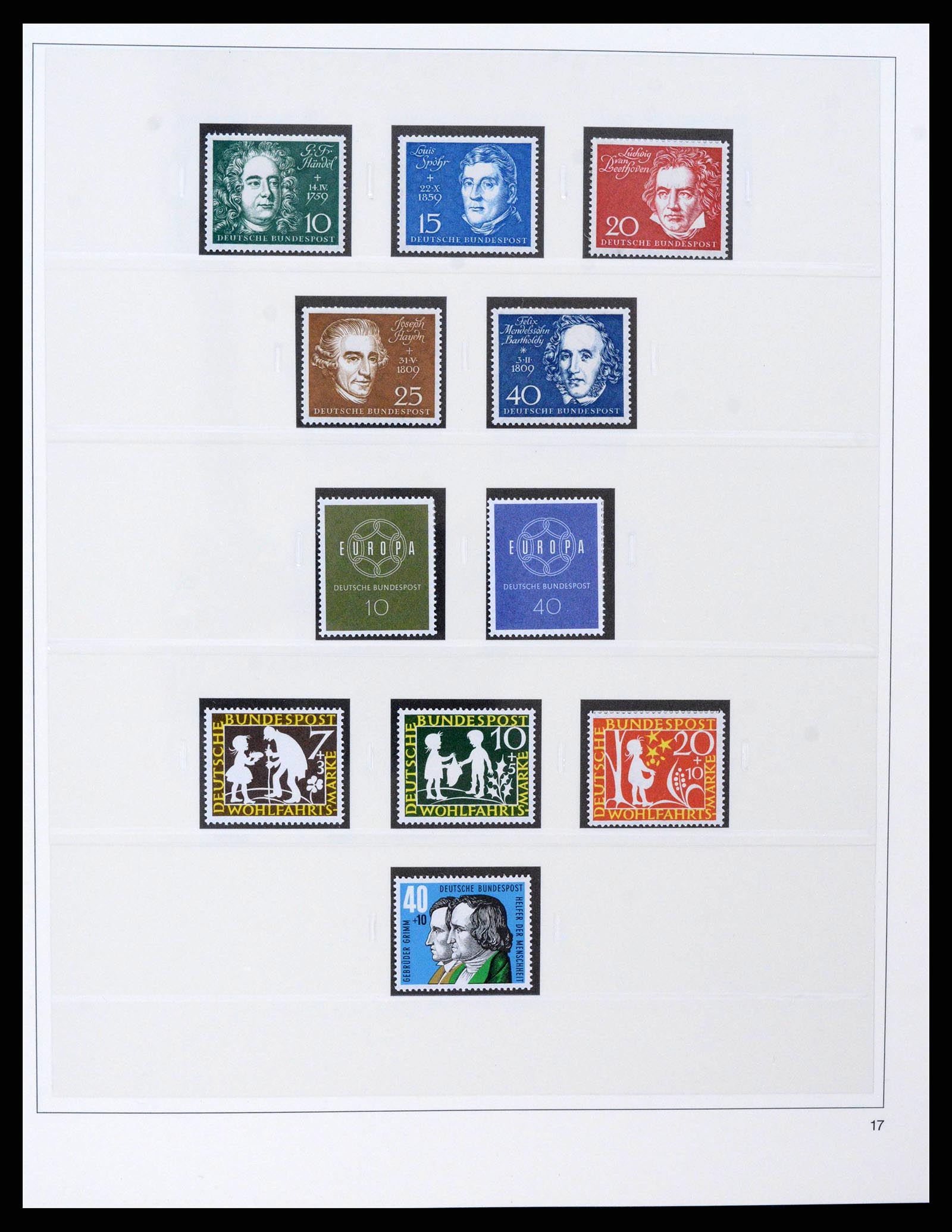 38333 0017 - Stamp collection 38333 Bund 1949-1969.