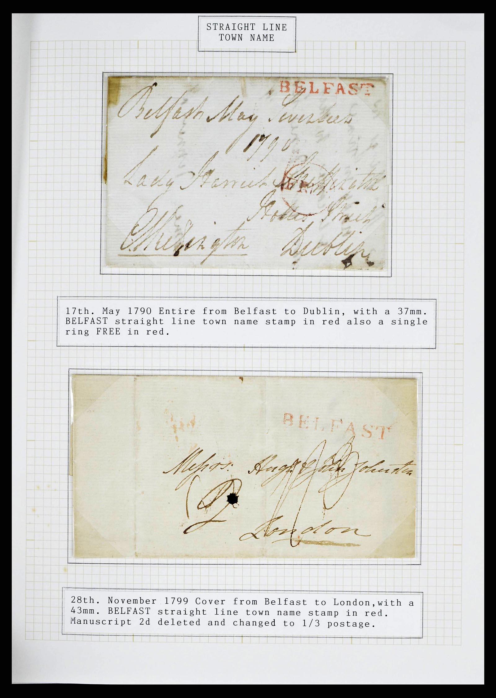 38336 0004 - Postzegelverzameling 38336 Ierland tentoonstellingscollectie brieven 