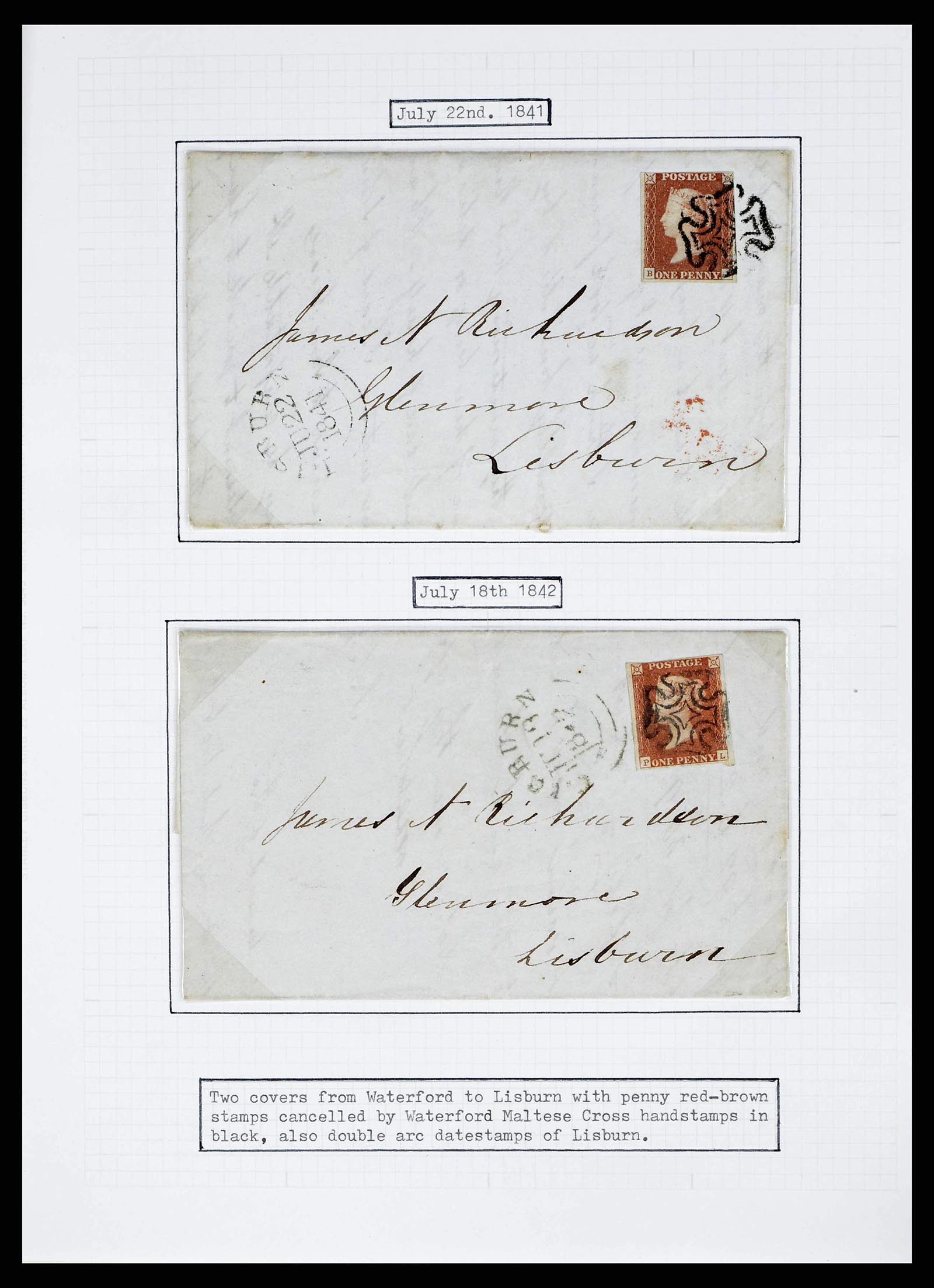 38336 0014 - Postzegelverzameling 38336 Ierland tentoonstellingscollectie brieven 
