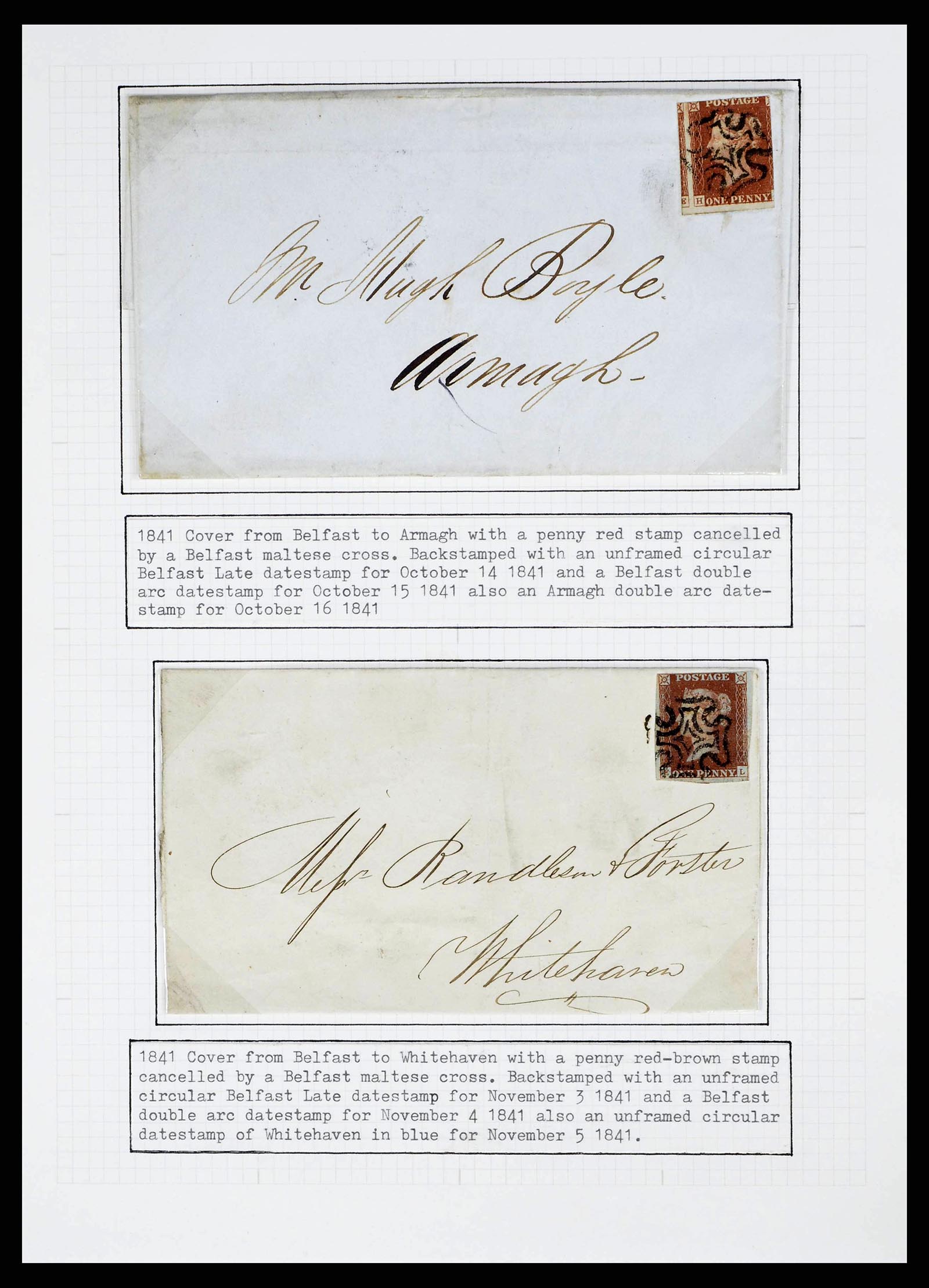 38336 0015 - Postzegelverzameling 38336 Ierland tentoonstellingscollectie brieven 