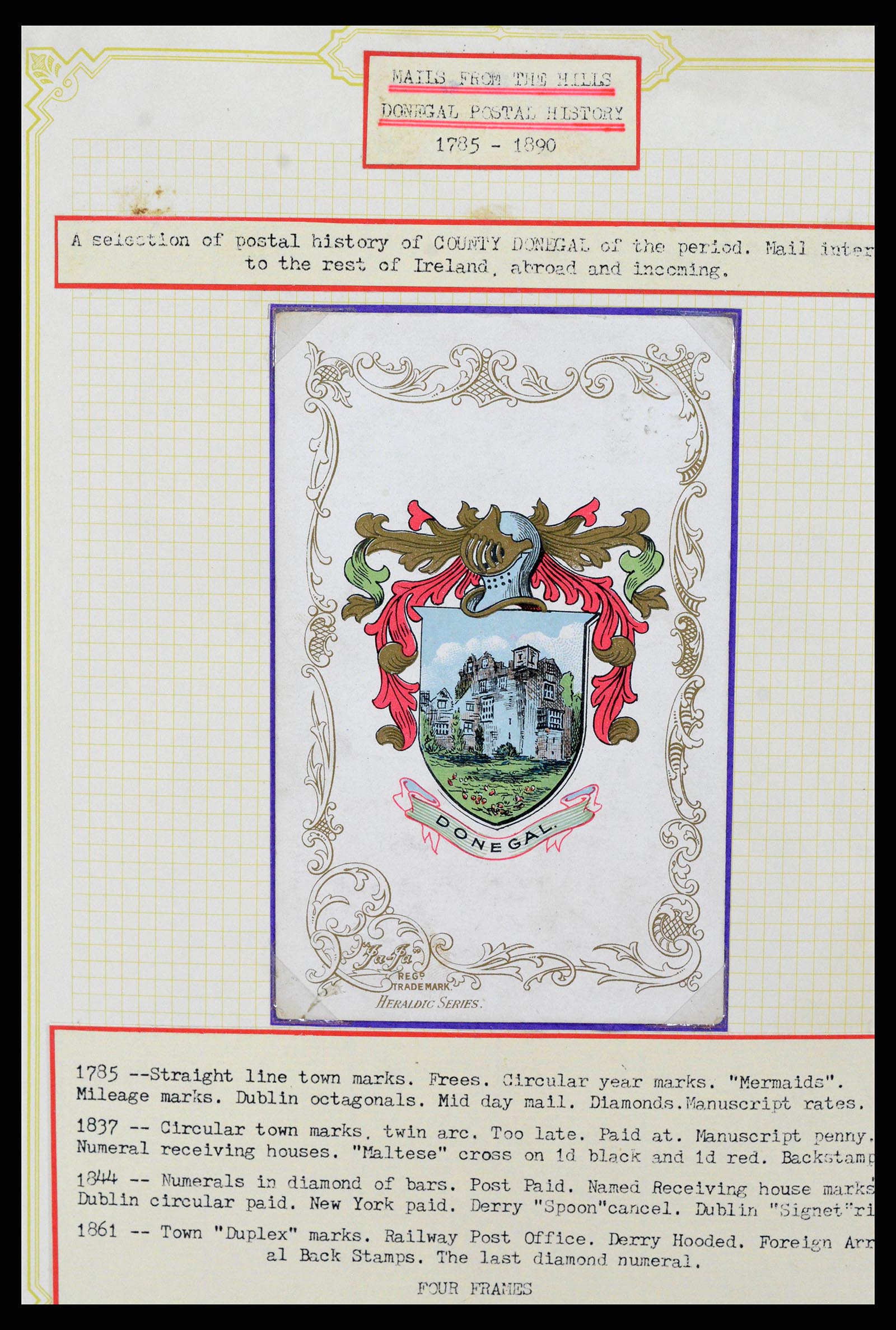 38337 0001 - Postzegelverzameling 38337 Ierland brieven 1721 (!)-1922.
