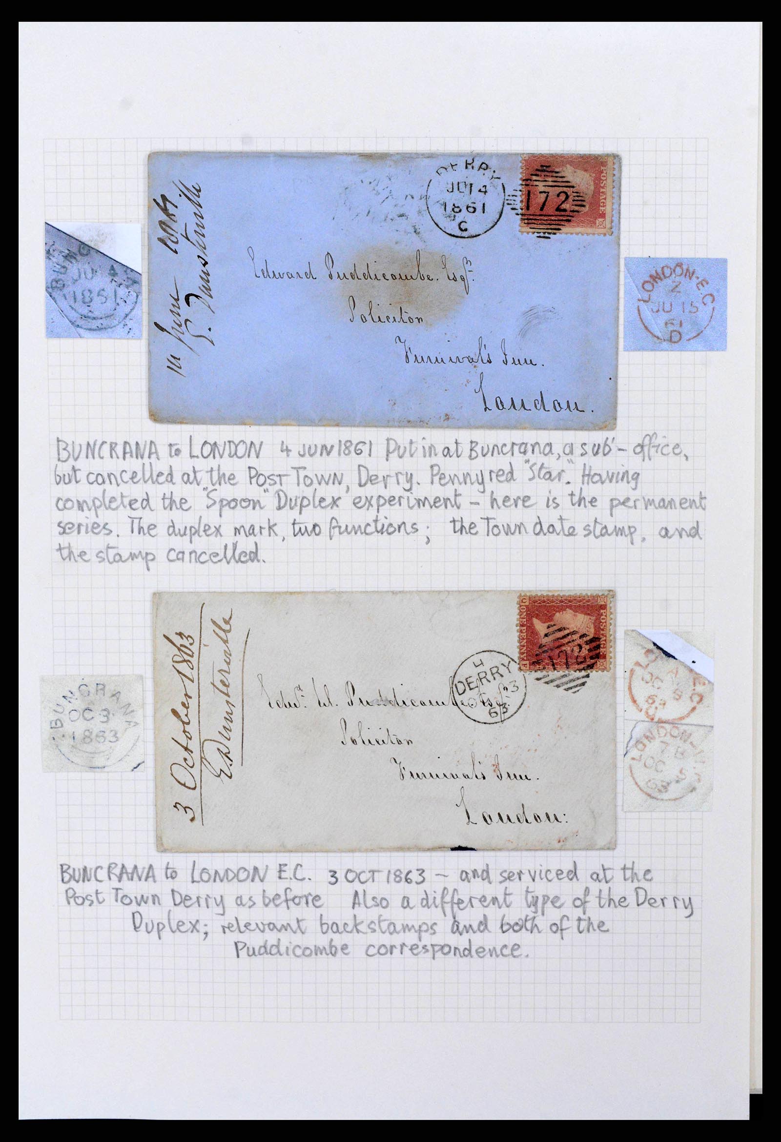 38337 0012 - Postzegelverzameling 38337 Ierland brieven 1721 (!)-1922.