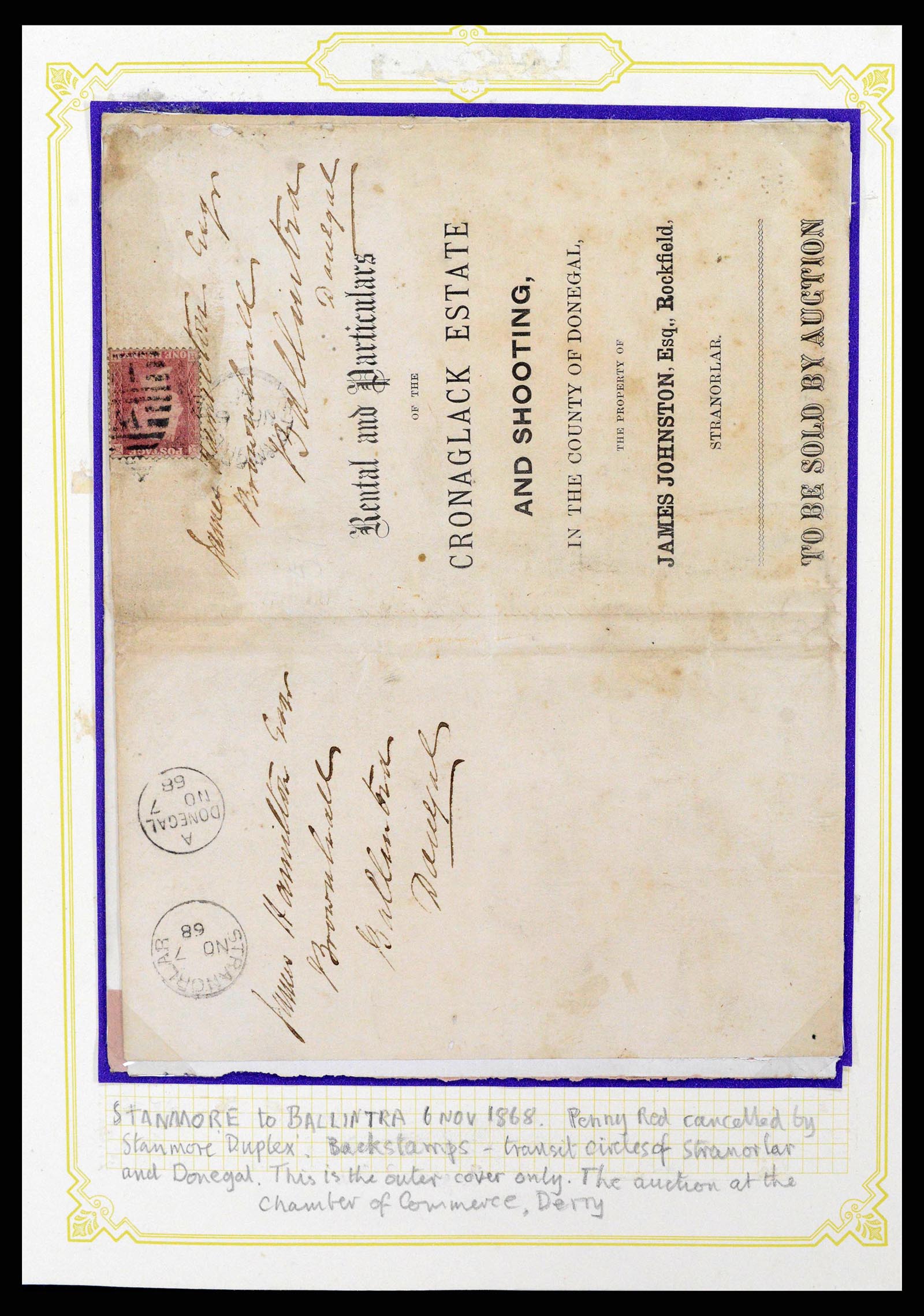 38337 0014 - Postzegelverzameling 38337 Ierland brieven 1721 (!)-1922.