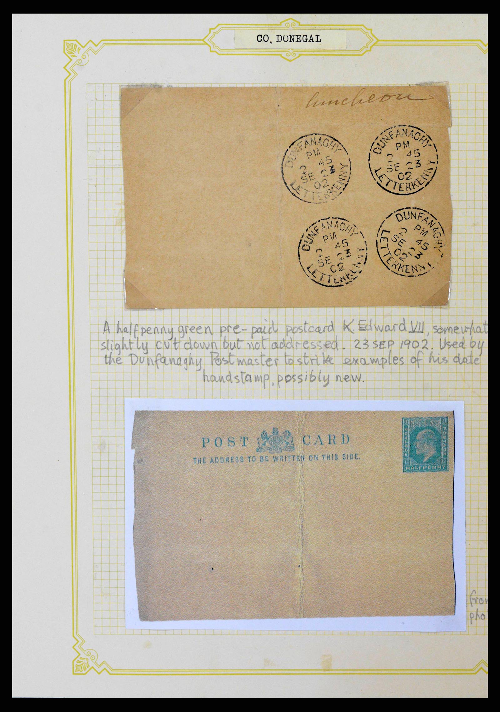 38337 0022 - Postzegelverzameling 38337 Ierland brieven 1721 (!)-1922.
