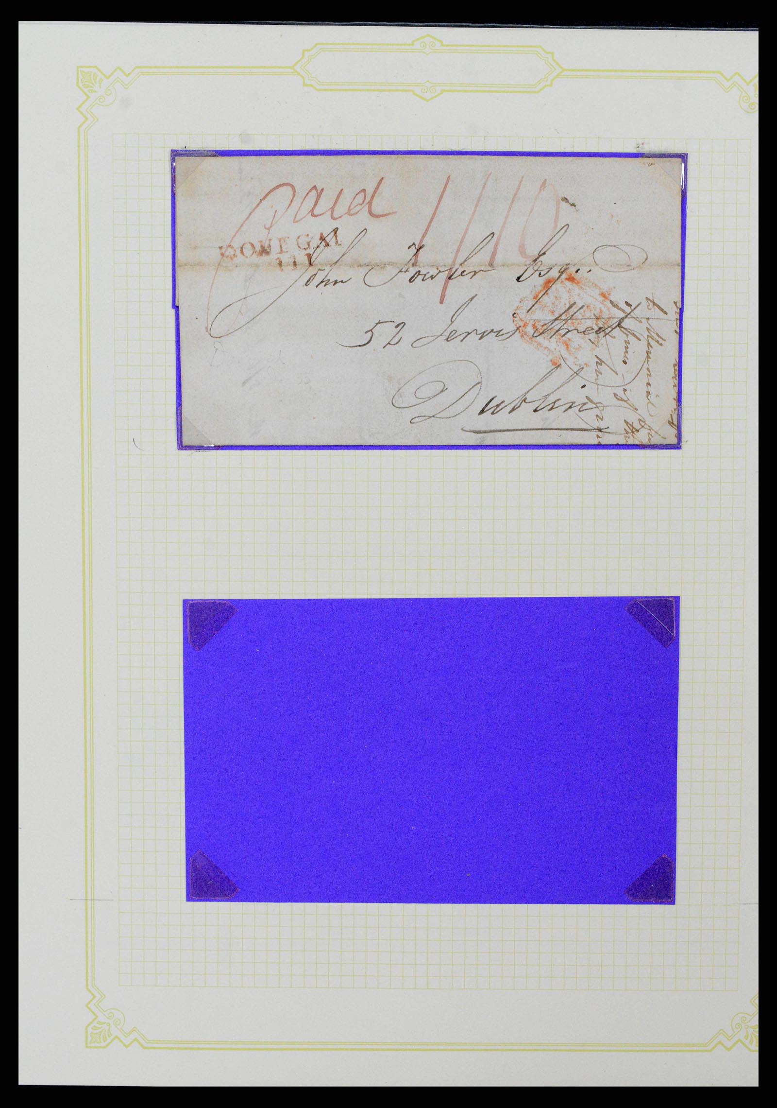 38337 0028 - Postzegelverzameling 38337 Ierland brieven 1721 (!)-1922.