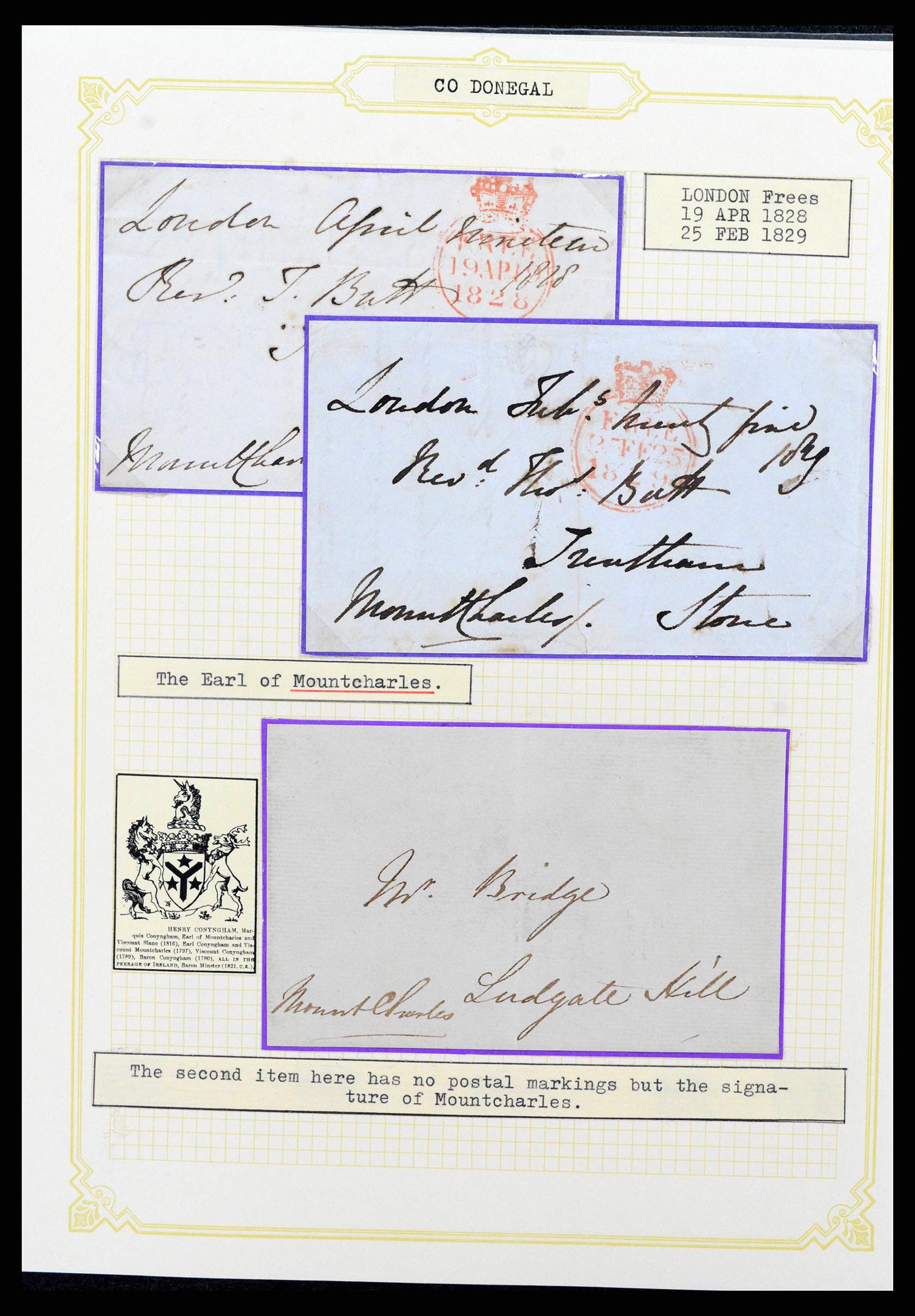 38337 0029 - Postzegelverzameling 38337 Ierland brieven 1721 (!)-1922.