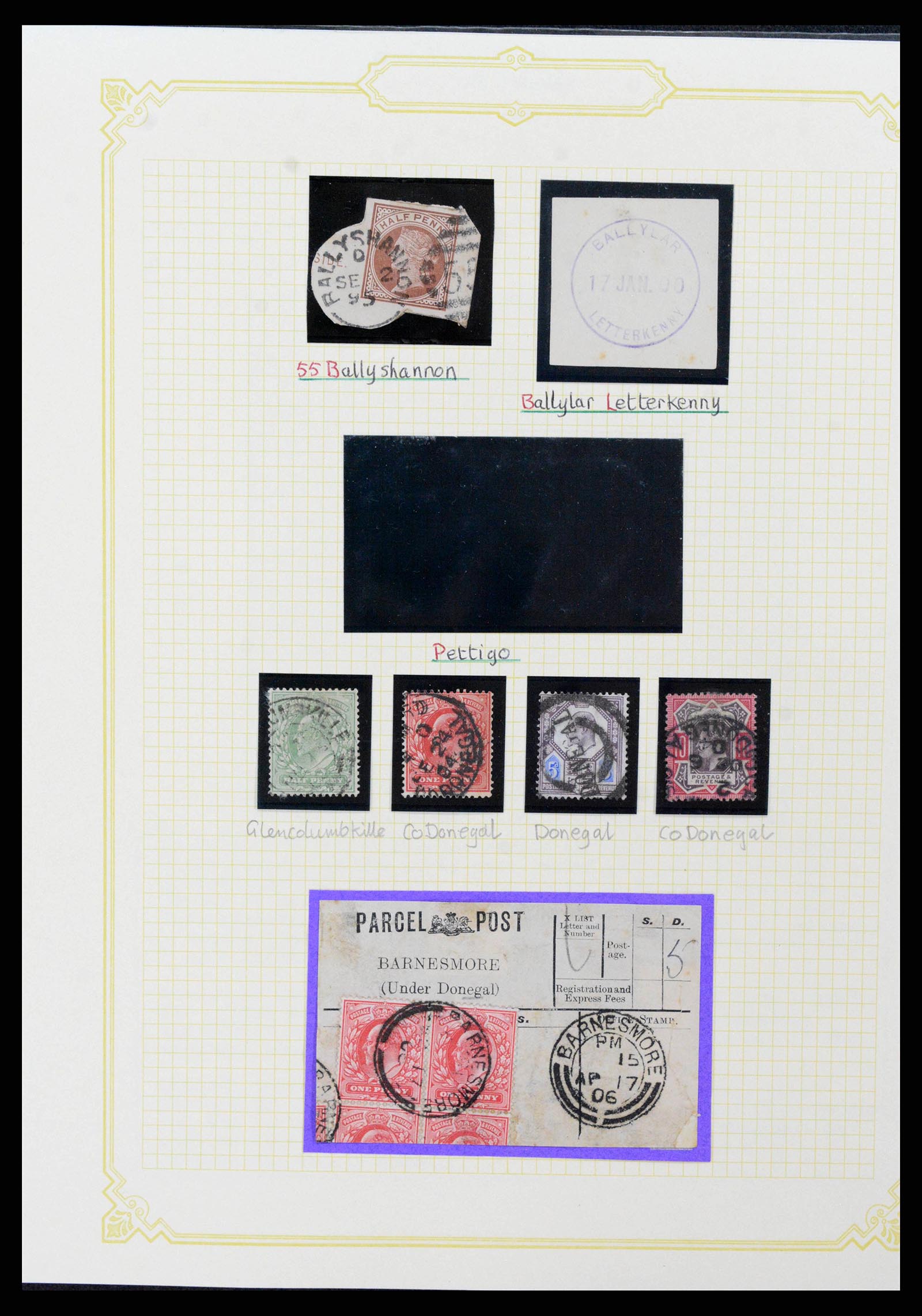38337 0035 - Postzegelverzameling 38337 Ierland brieven 1721 (!)-1922.