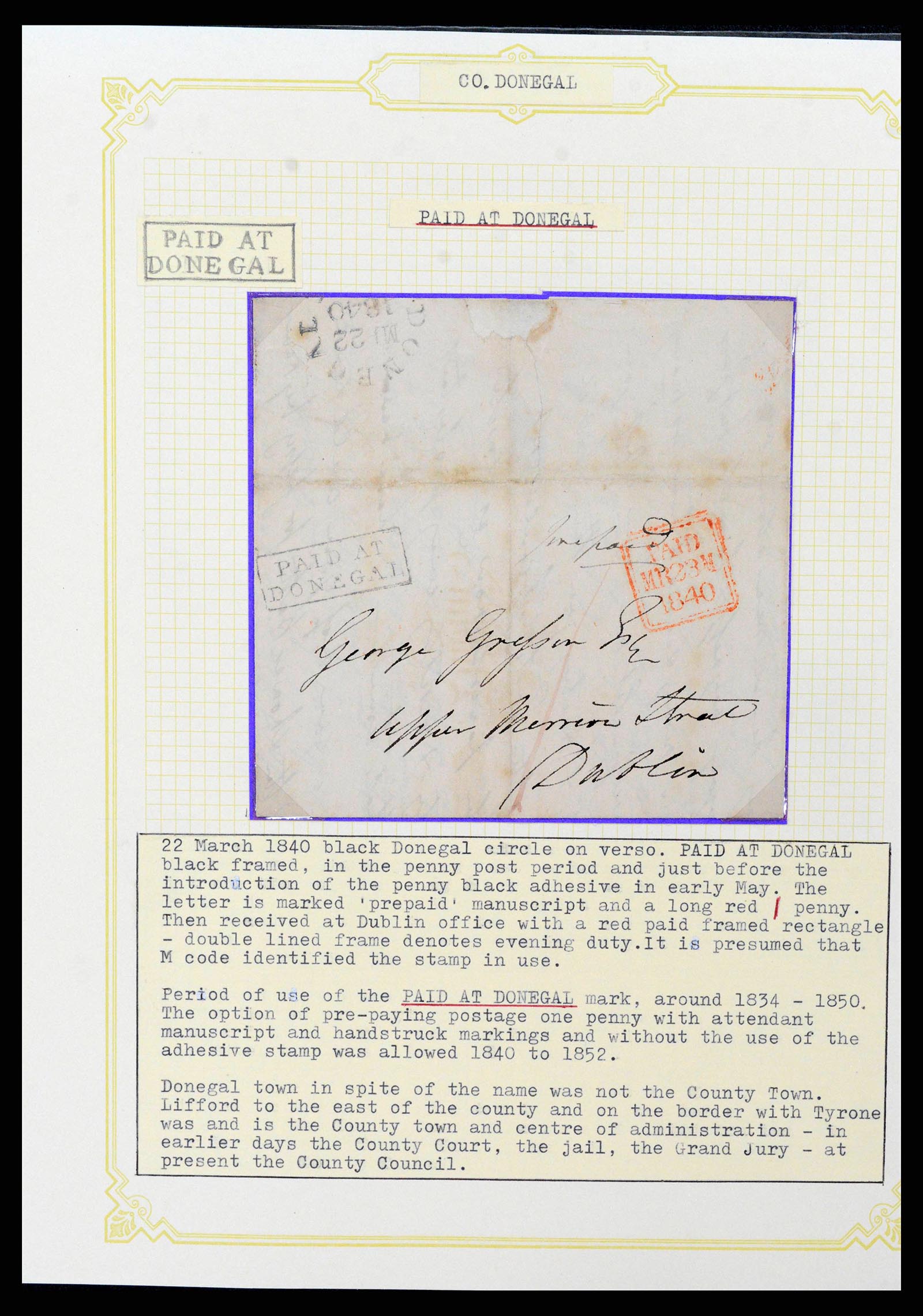 38337 0036 - Postzegelverzameling 38337 Ierland brieven 1721 (!)-1922.