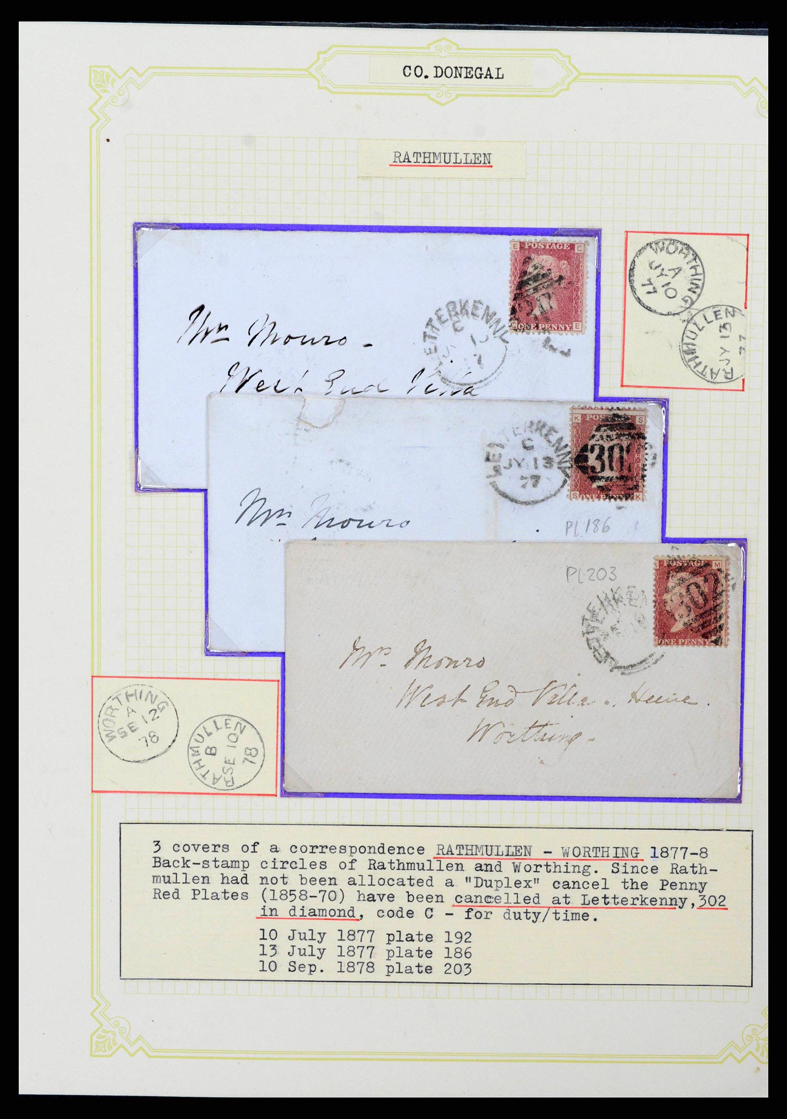 38337 0037 - Postzegelverzameling 38337 Ierland brieven 1721 (!)-1922.