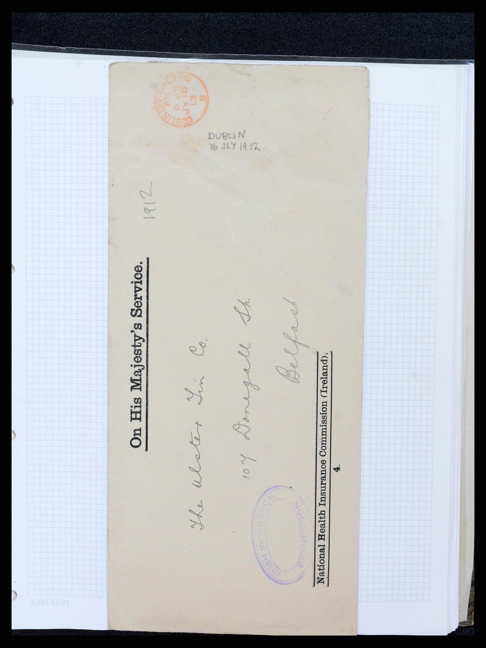 38337 0042 - Postzegelverzameling 38337 Ierland brieven 1721 (!)-1922.