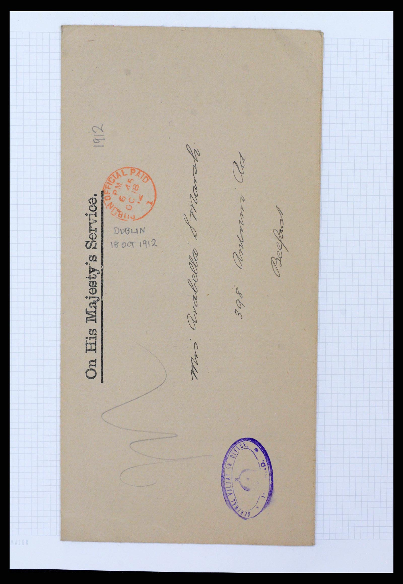 38337 0046 - Postzegelverzameling 38337 Ierland brieven 1721 (!)-1922.