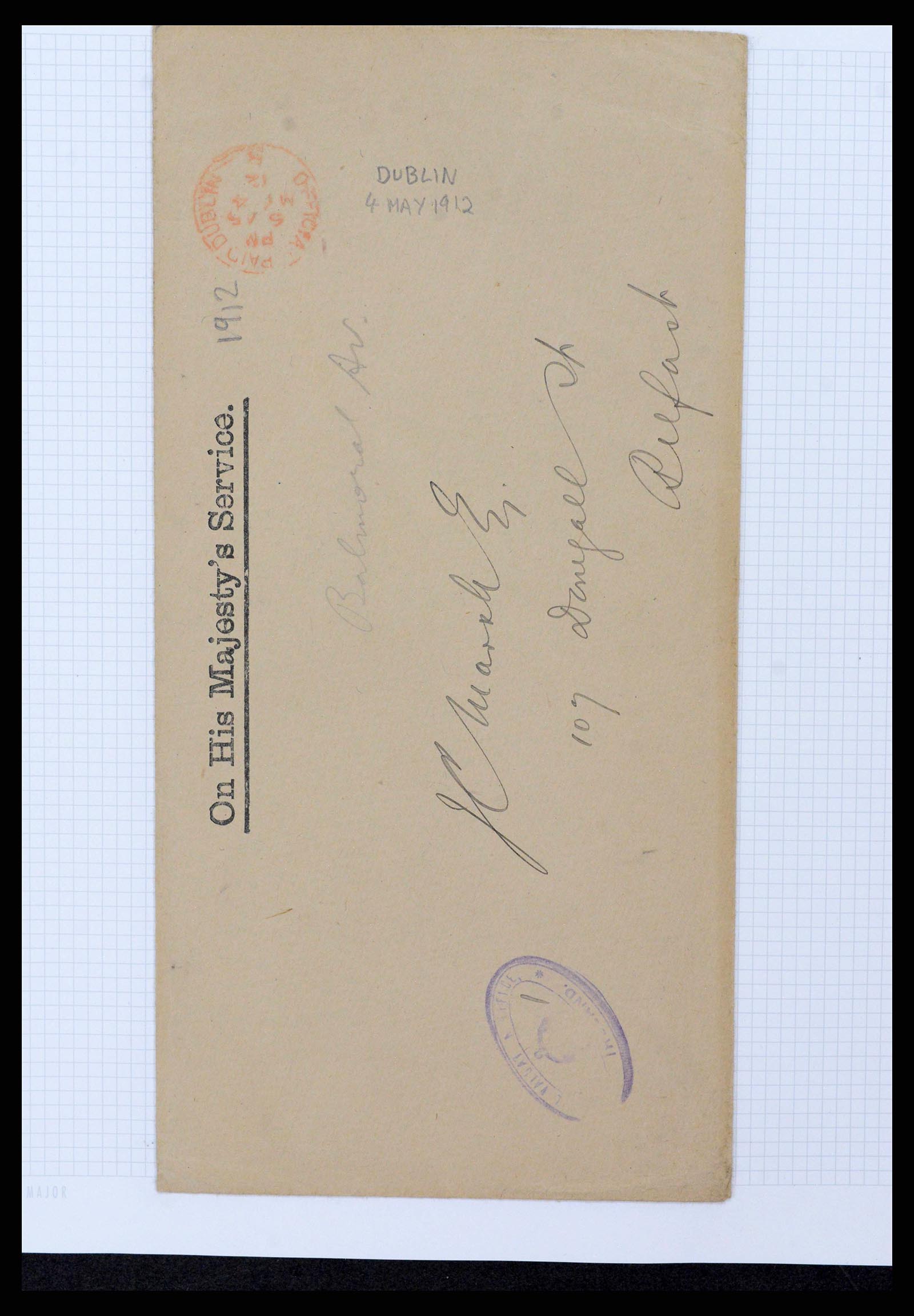 38337 0047 - Postzegelverzameling 38337 Ierland brieven 1721 (!)-1922.