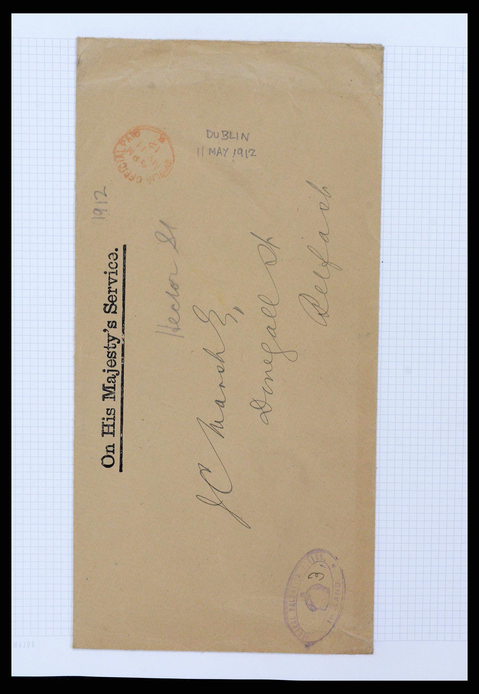 38337 0048 - Postzegelverzameling 38337 Ierland brieven 1721 (!)-1922.