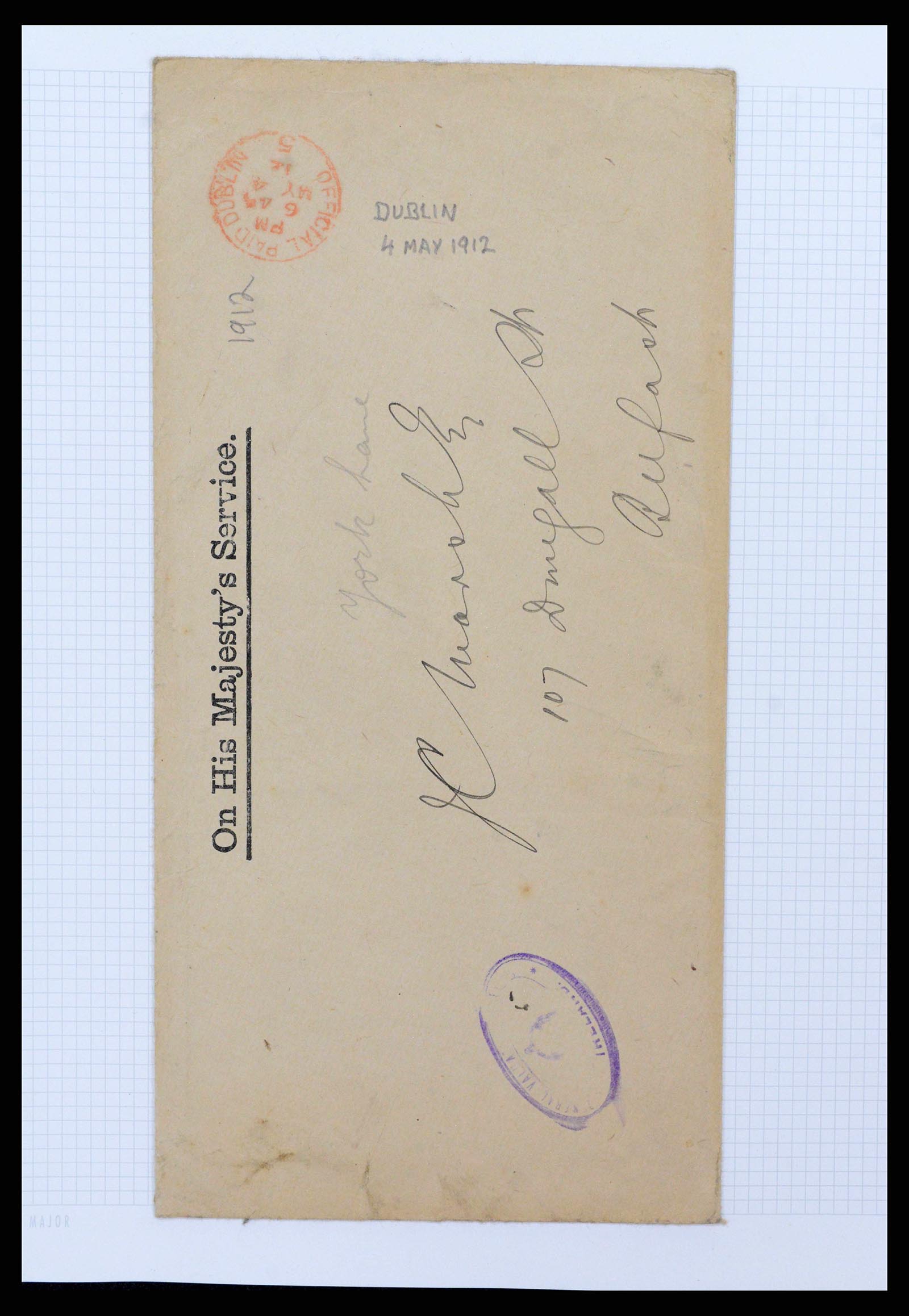 38337 0049 - Postzegelverzameling 38337 Ierland brieven 1721 (!)-1922.