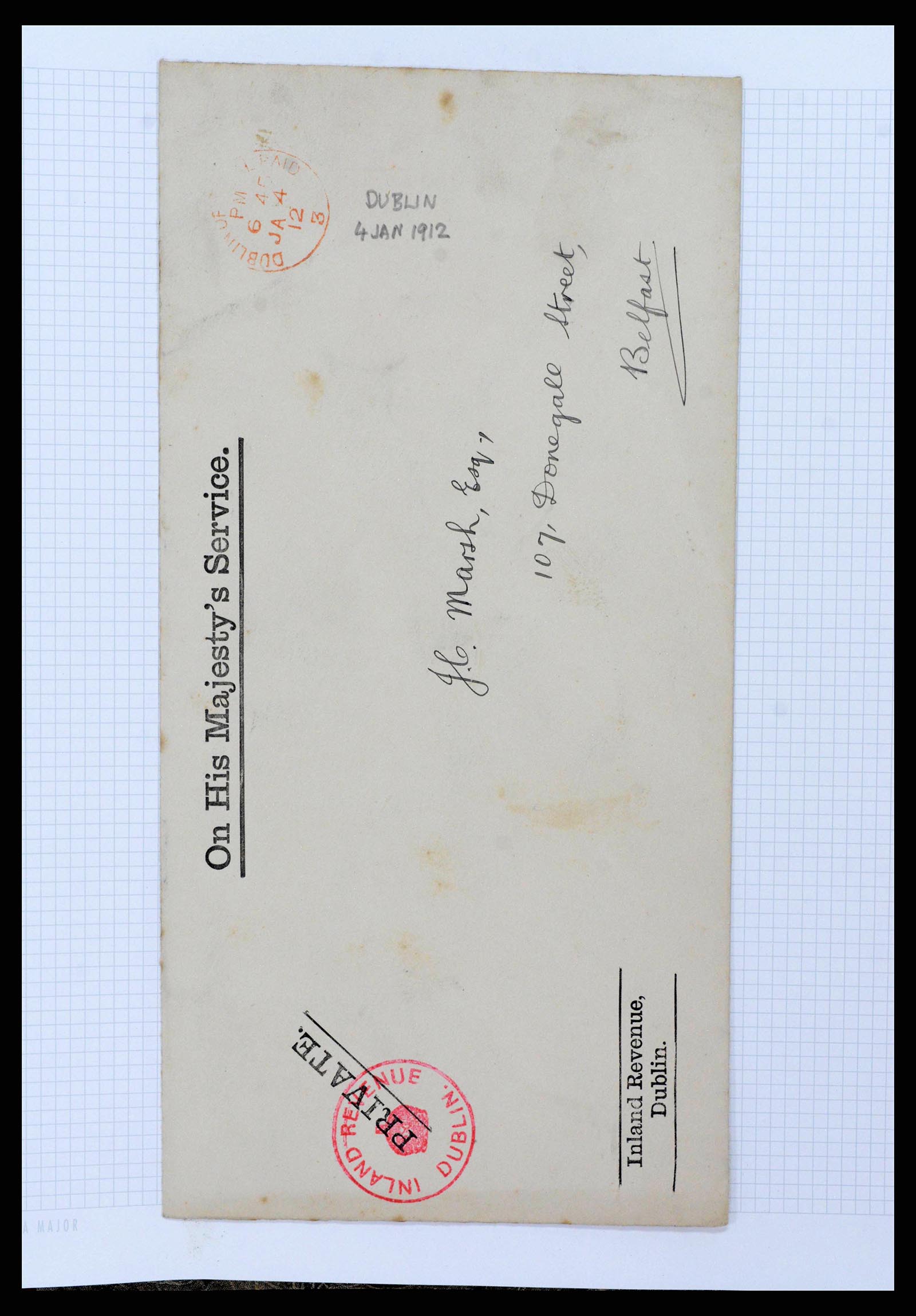 38337 0057 - Postzegelverzameling 38337 Ierland brieven 1721 (!)-1922.