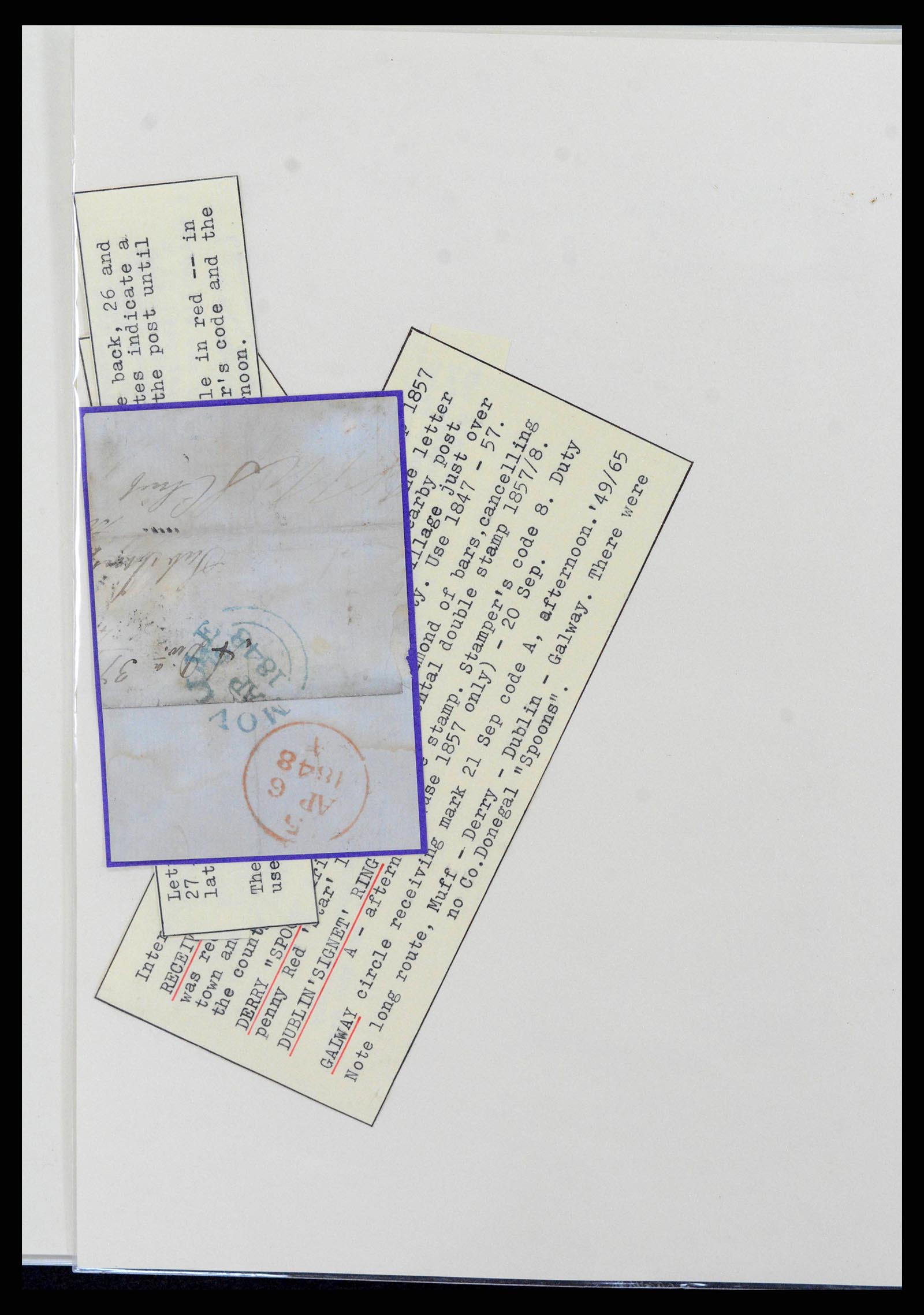 38337 0065 - Postzegelverzameling 38337 Ierland brieven 1721 (!)-1922.