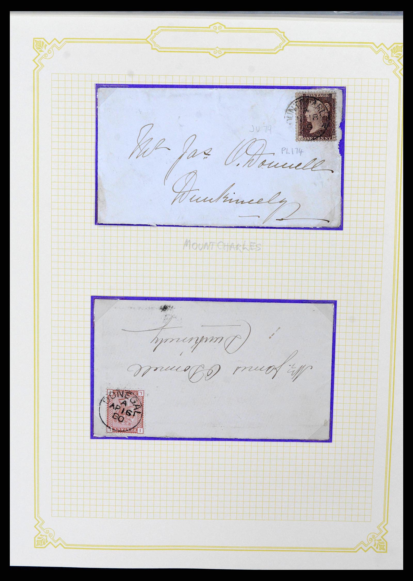 38337 0071 - Postzegelverzameling 38337 Ierland brieven 1721 (!)-1922.