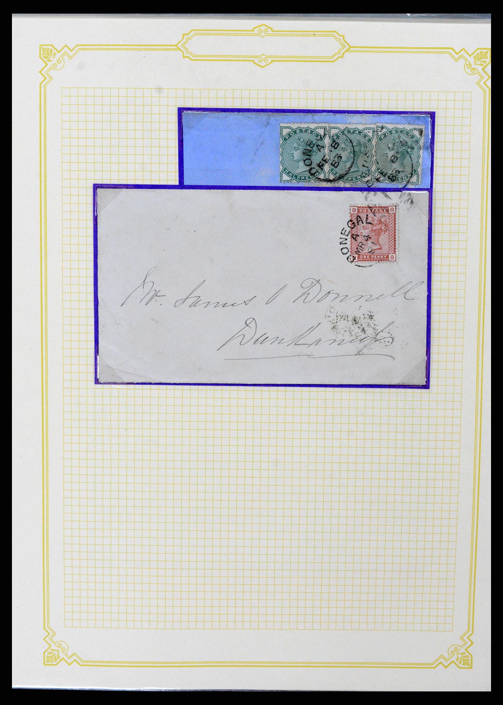 38337 0073 - Postzegelverzameling 38337 Ierland brieven 1721 (!)-1922.