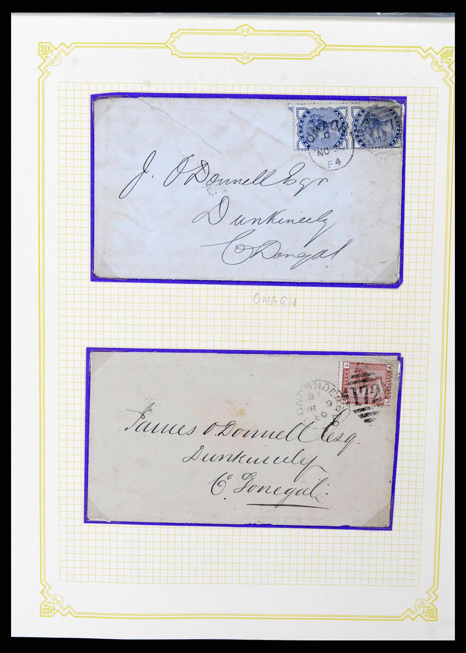 38337 0074 - Postzegelverzameling 38337 Ierland brieven 1721 (!)-1922.