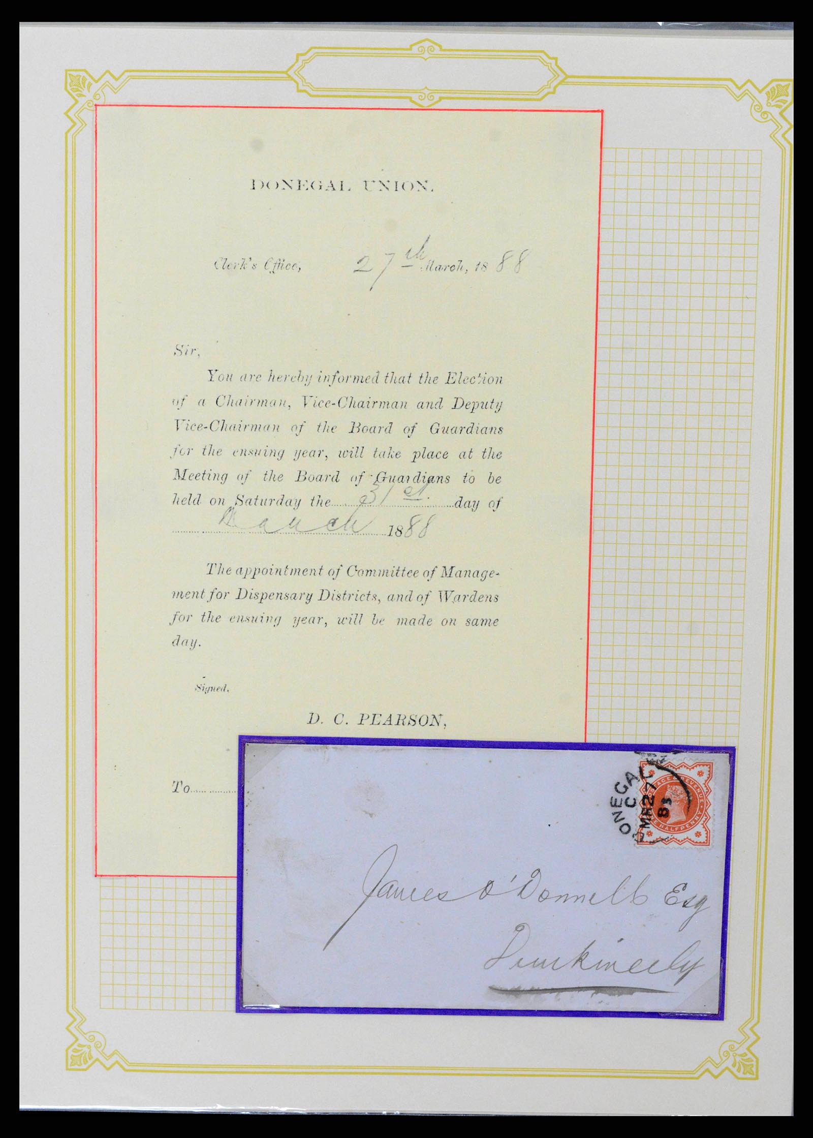 38337 0075 - Postzegelverzameling 38337 Ierland brieven 1721 (!)-1922.