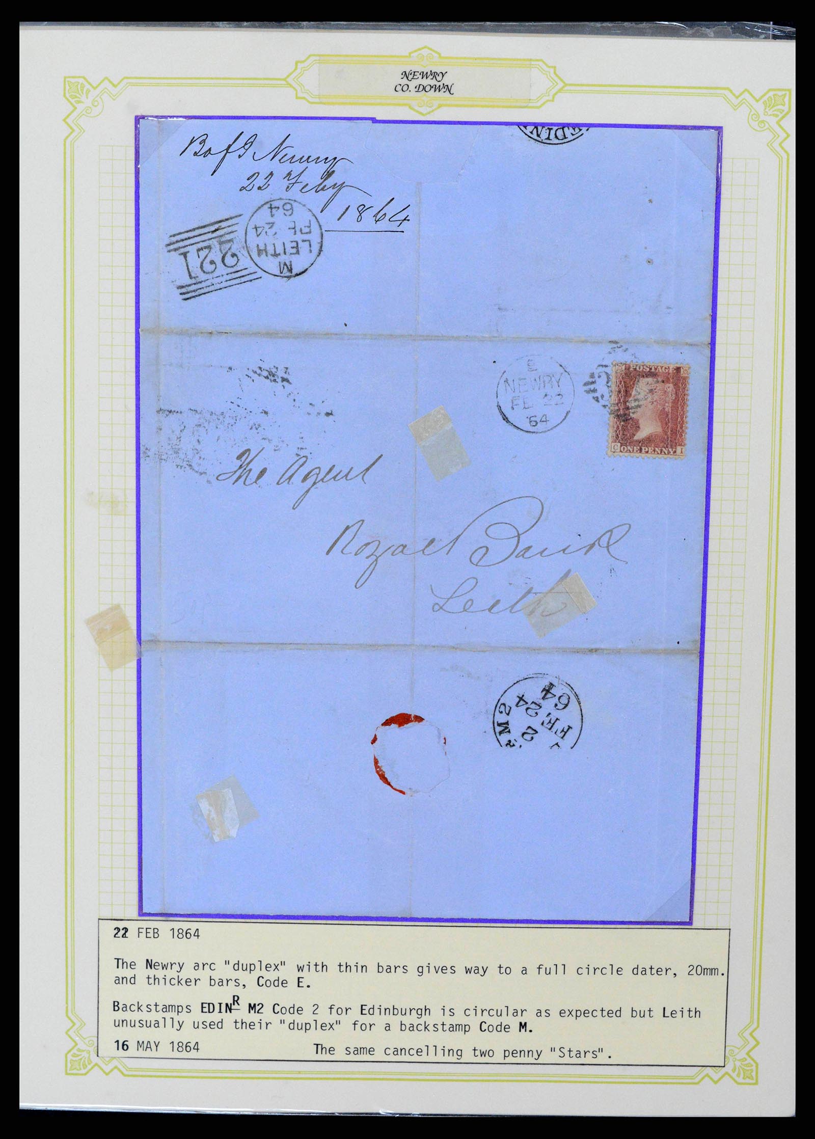 38337 0079 - Postzegelverzameling 38337 Ierland brieven 1721 (!)-1922.