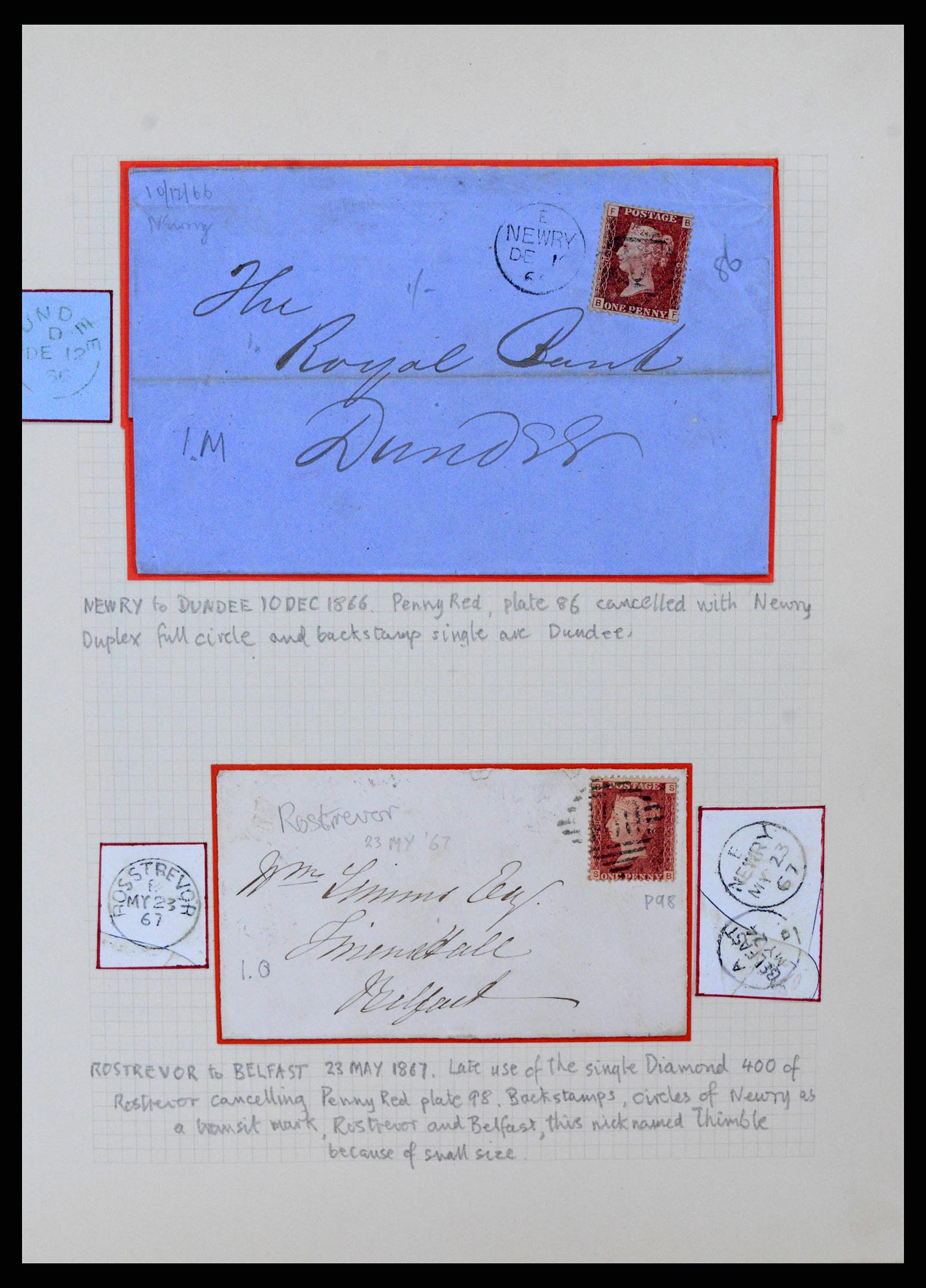 38337 0081 - Postzegelverzameling 38337 Ierland brieven 1721 (!)-1922.