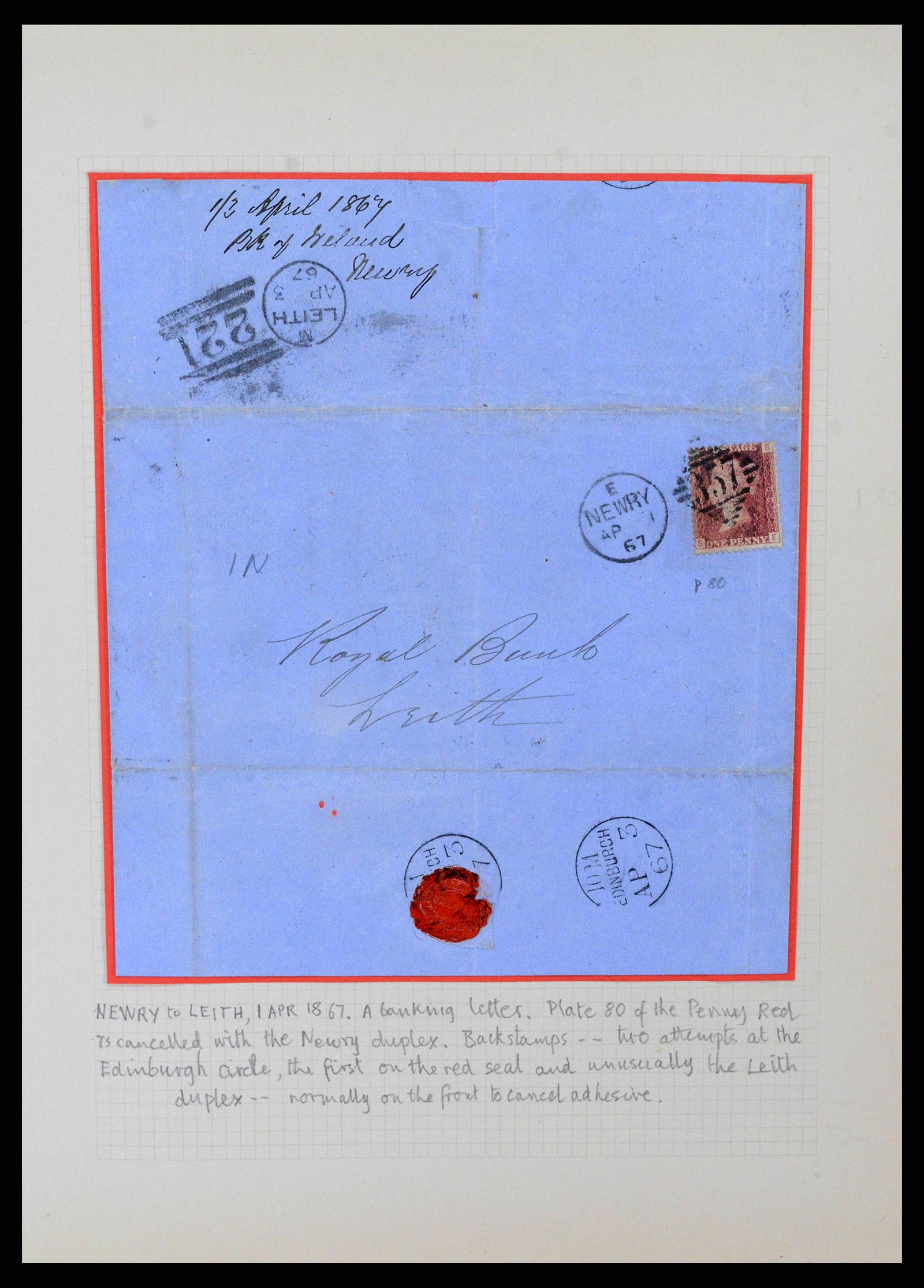 38337 0082 - Postzegelverzameling 38337 Ierland brieven 1721 (!)-1922.