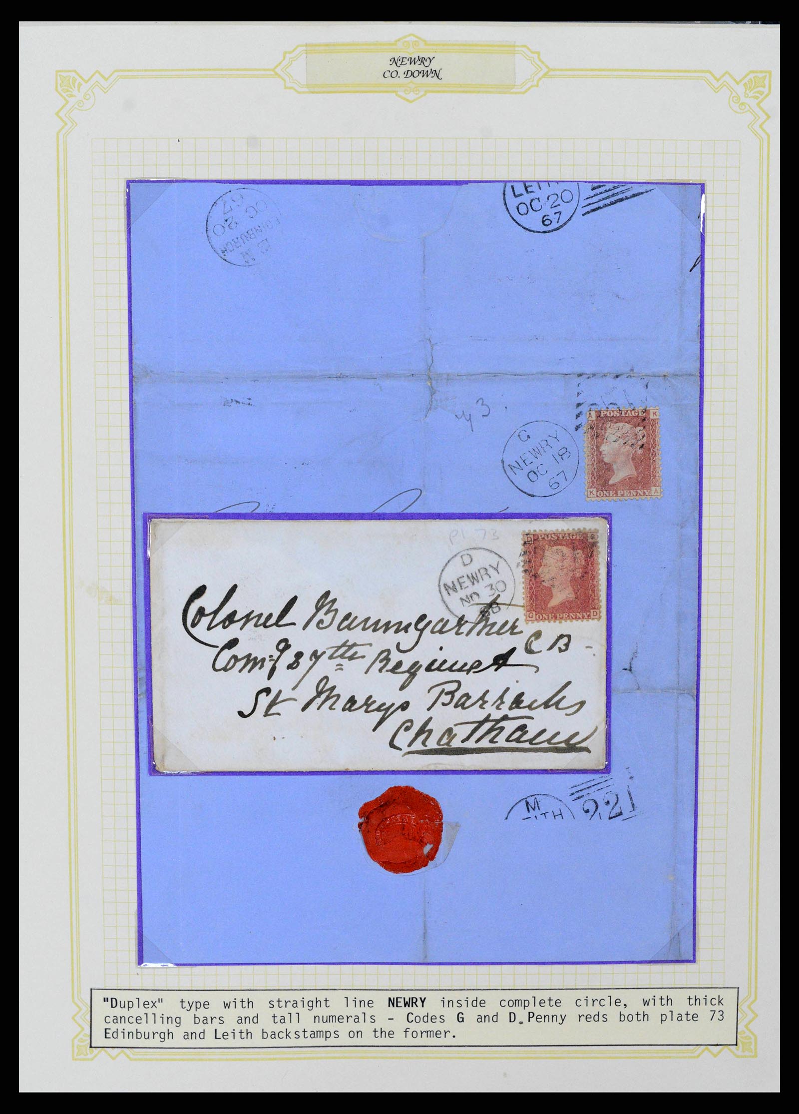 38337 0083 - Postzegelverzameling 38337 Ierland brieven 1721 (!)-1922.