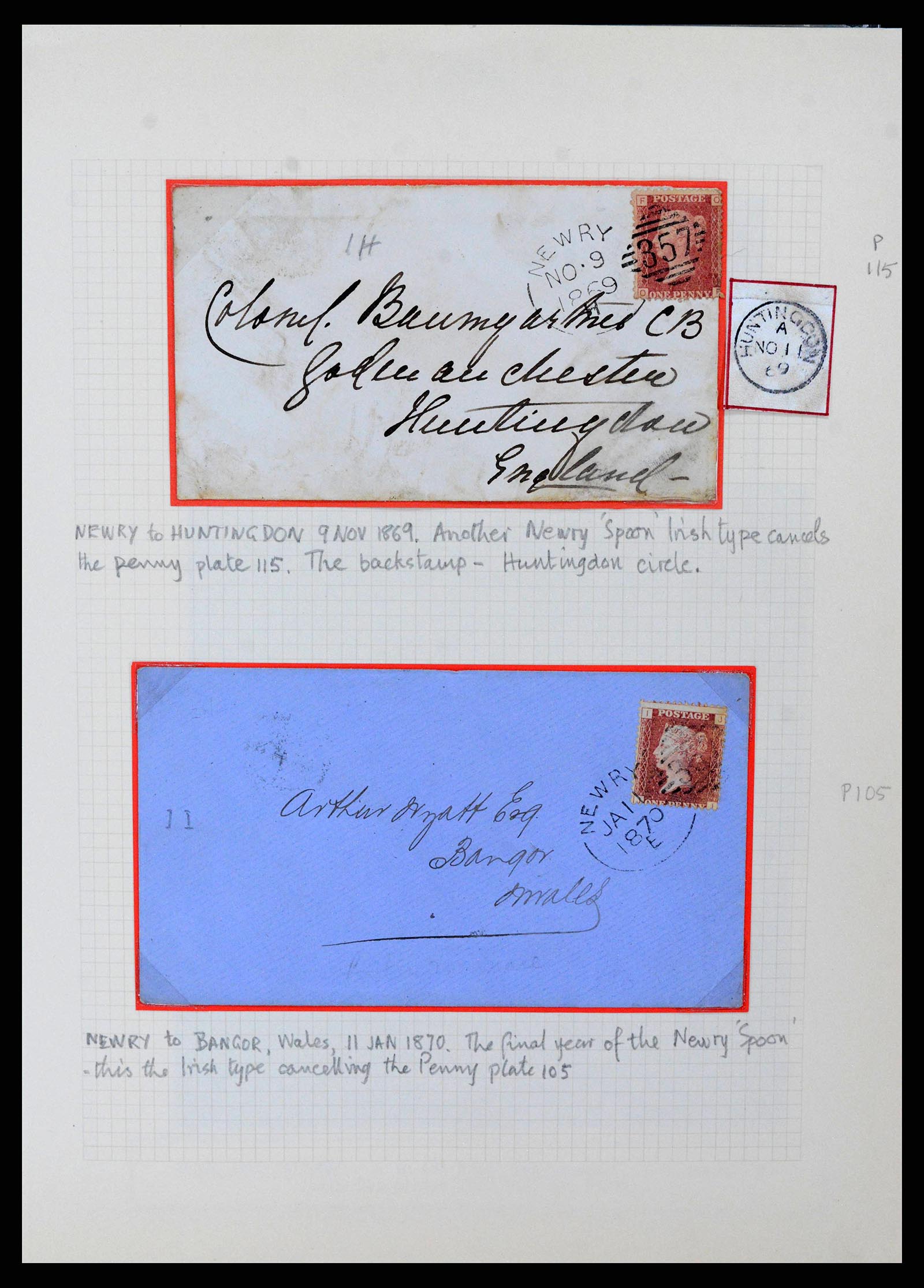 38337 0084 - Postzegelverzameling 38337 Ierland brieven 1721 (!)-1922.