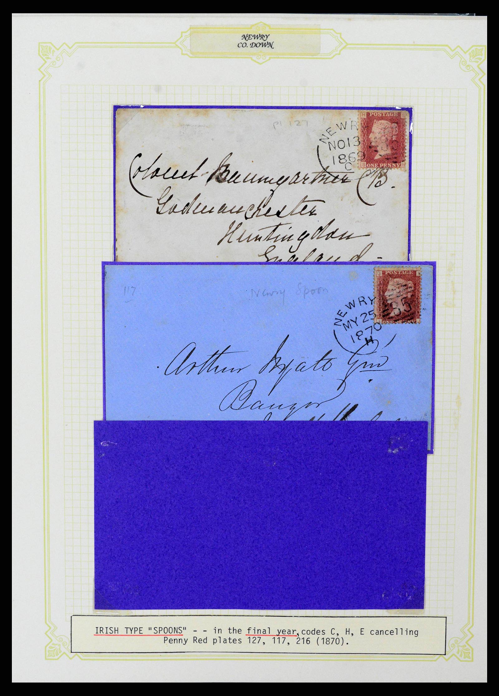38337 0085 - Postzegelverzameling 38337 Ierland brieven 1721 (!)-1922.
