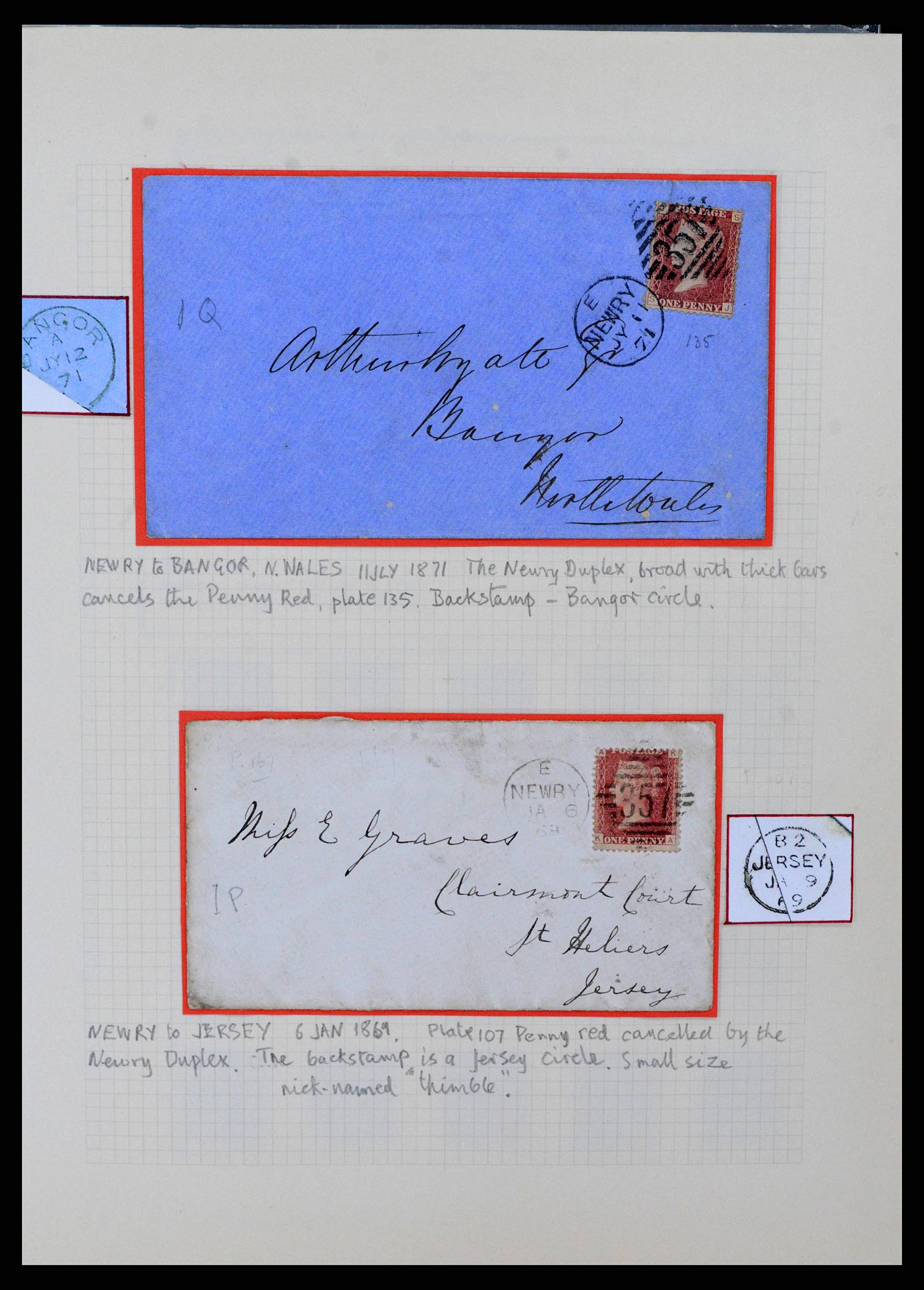 38337 0087 - Postzegelverzameling 38337 Ierland brieven 1721 (!)-1922.